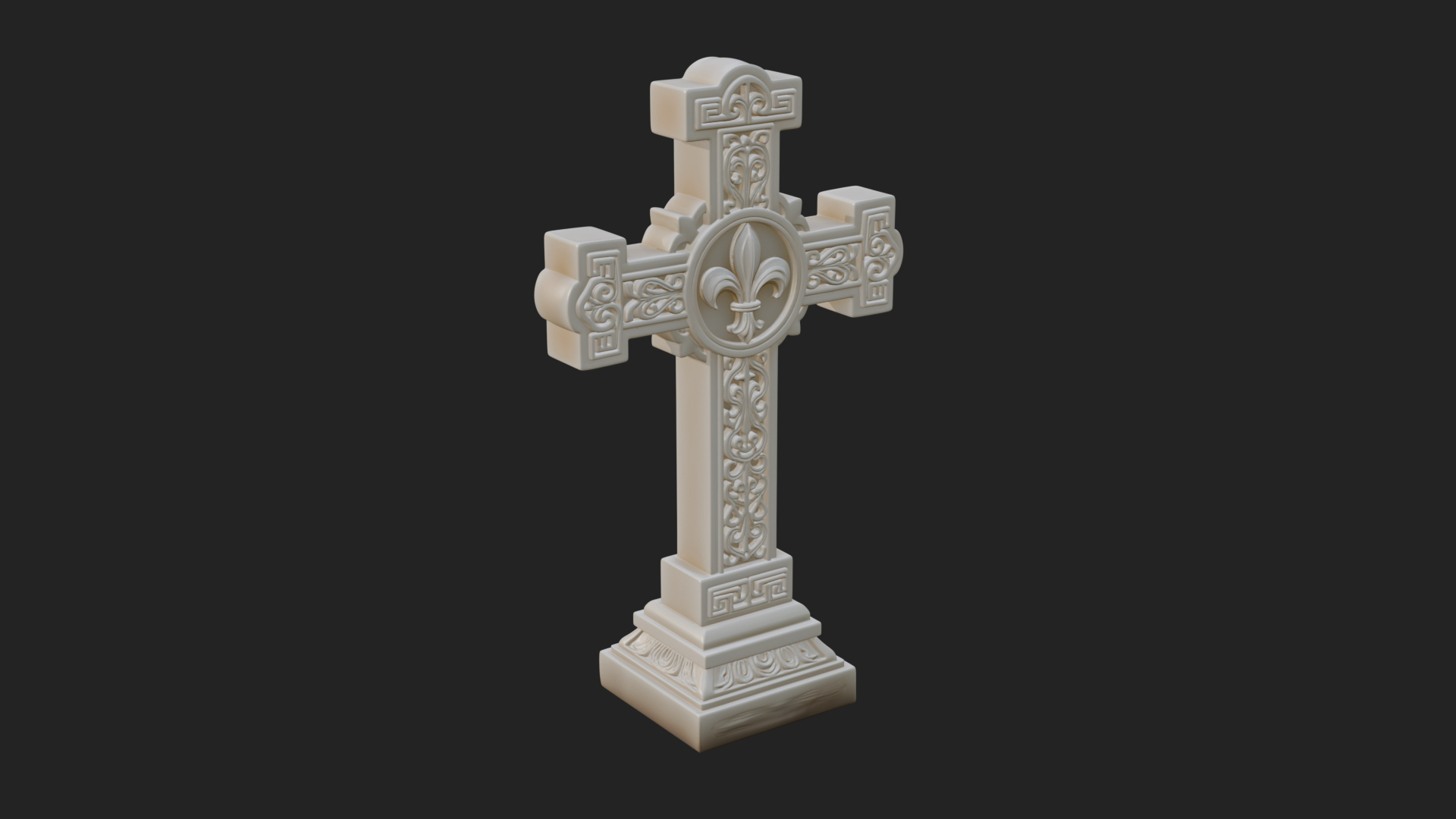 Carved Relief Wall Cross Design 259 3D Print Model 3D Model