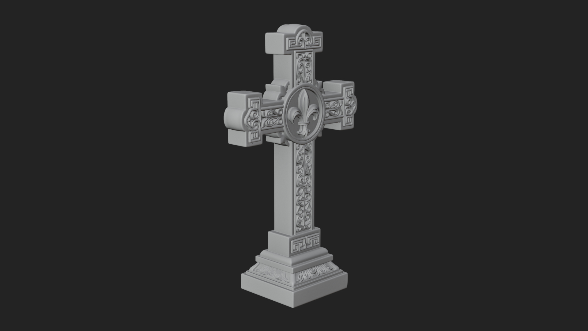 Carved Relief Wall Cross Design 259 3D Print Model 3D Model