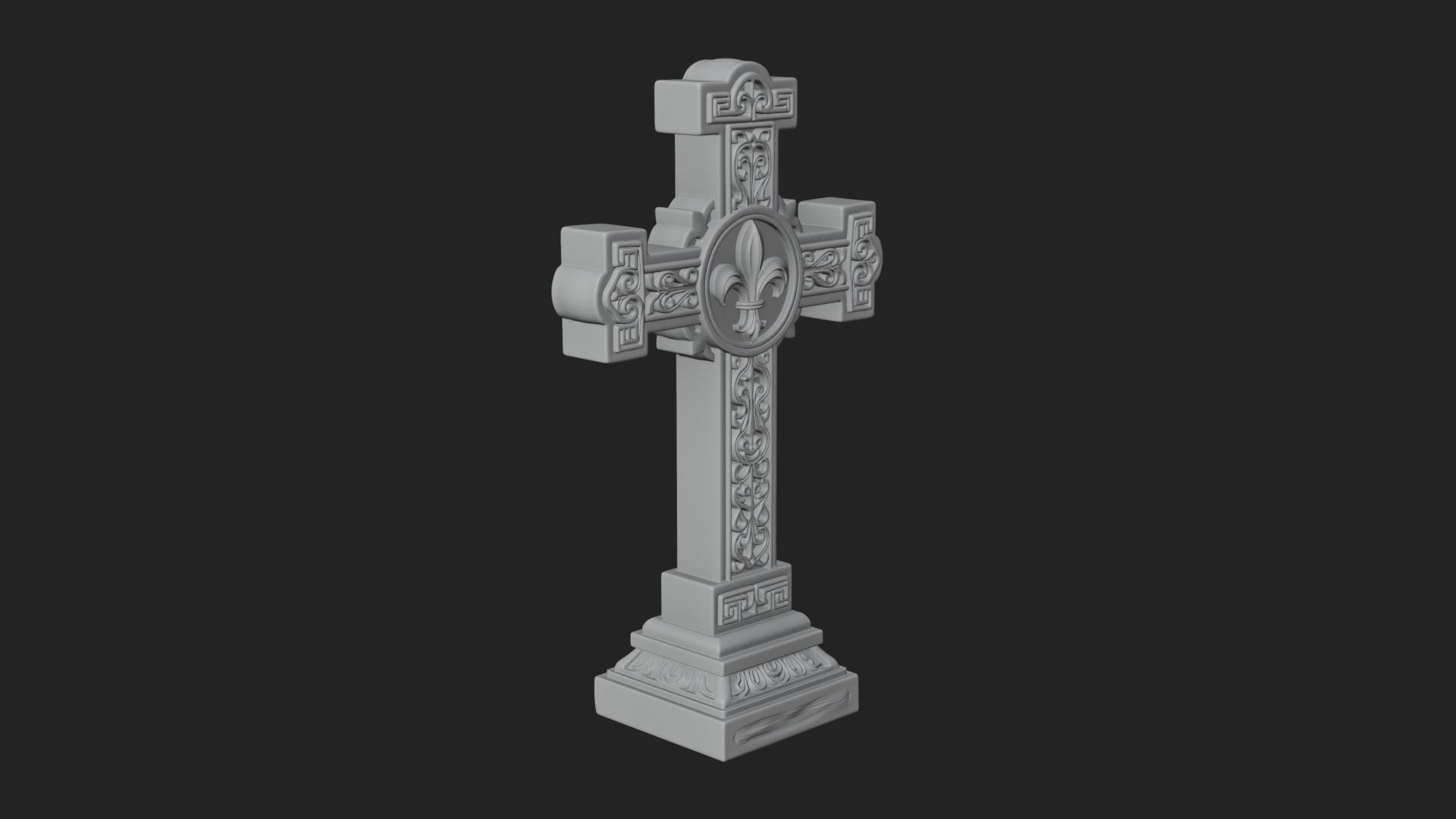 Carved Relief Wall Cross Design 259 3D Print Model 3D Model