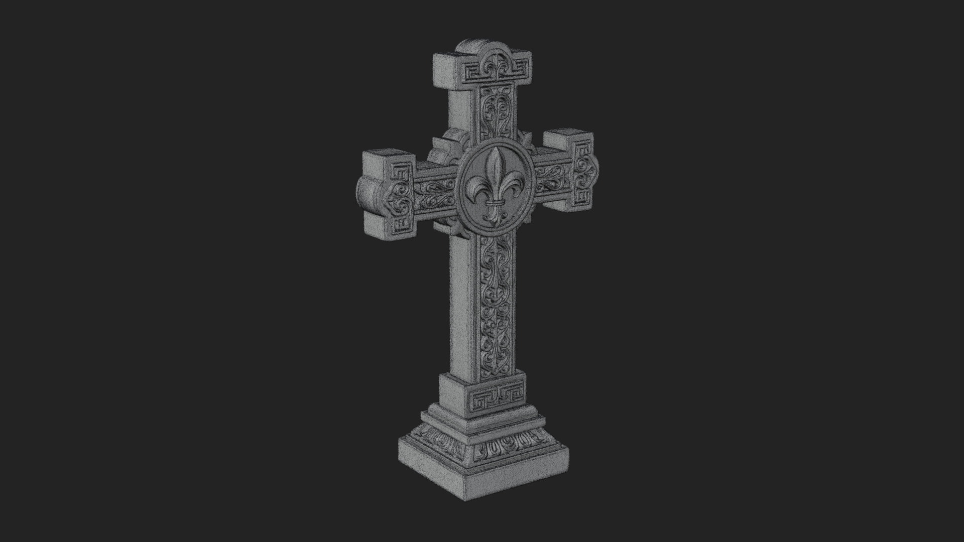 Carved Relief Wall Cross Design 259 3D Print Model 3D Model