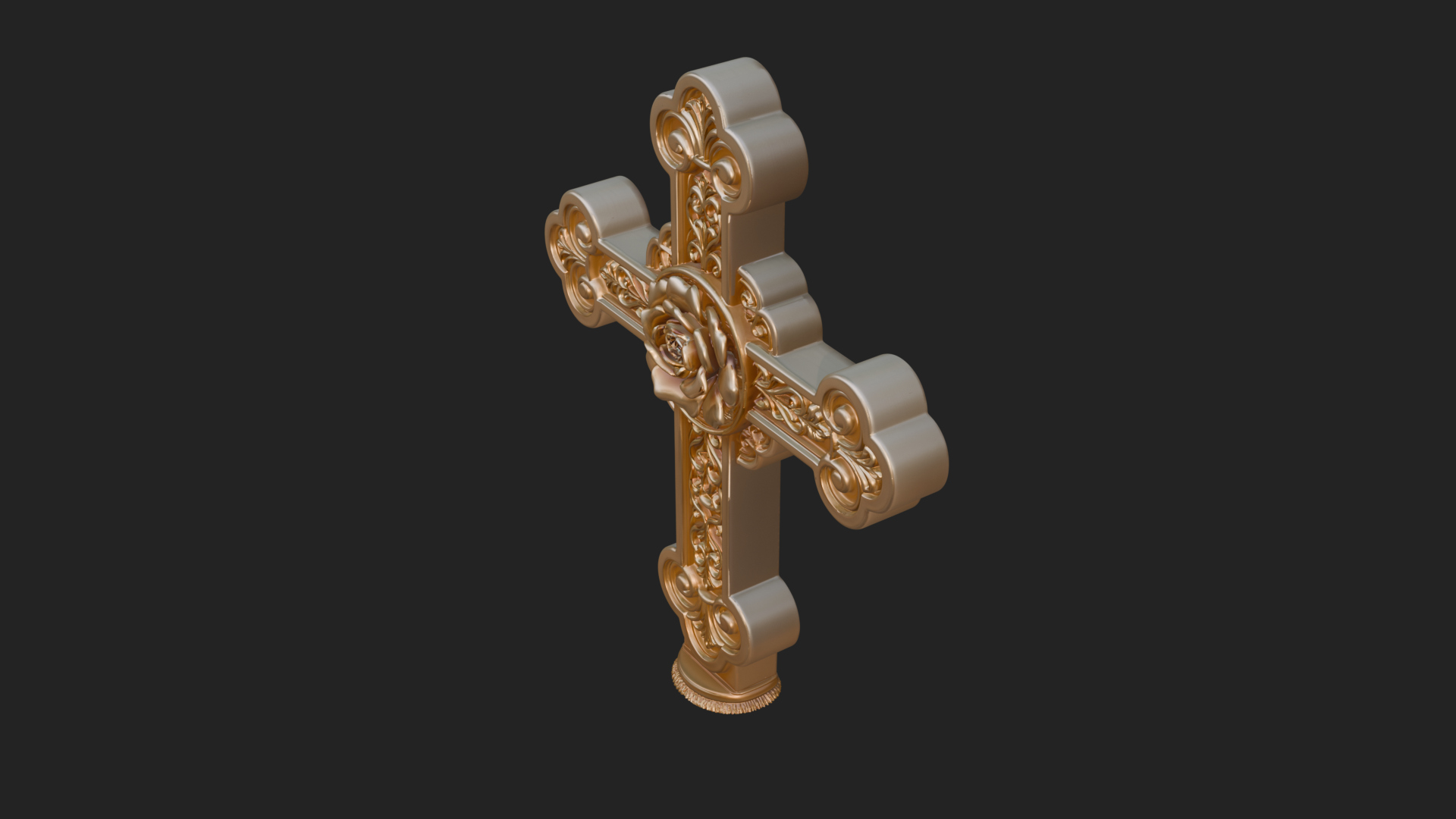 Carved Relief Wall Cross Design 26 3D Print Model 3D Model