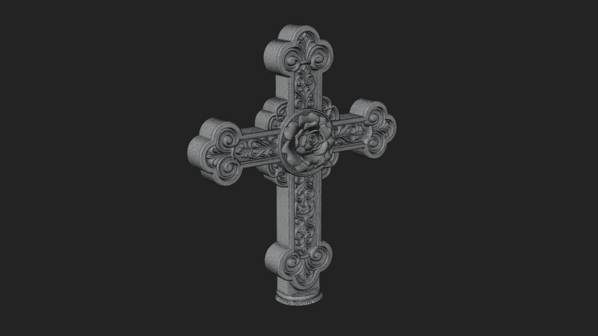 Carved Relief Wall Cross Design 26 3D Print Model 3D Model