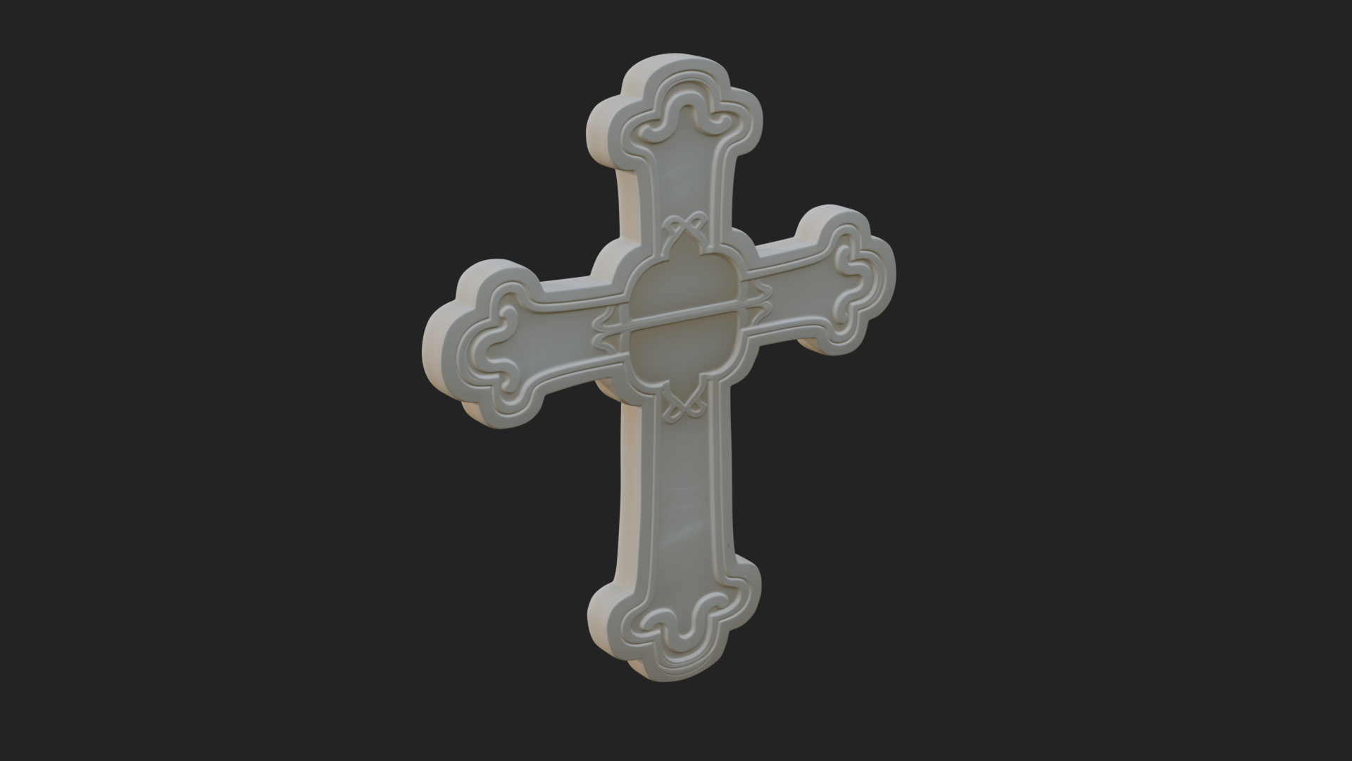 Carved Relief Wall Cross Design 260 3D Print Model 3D Model