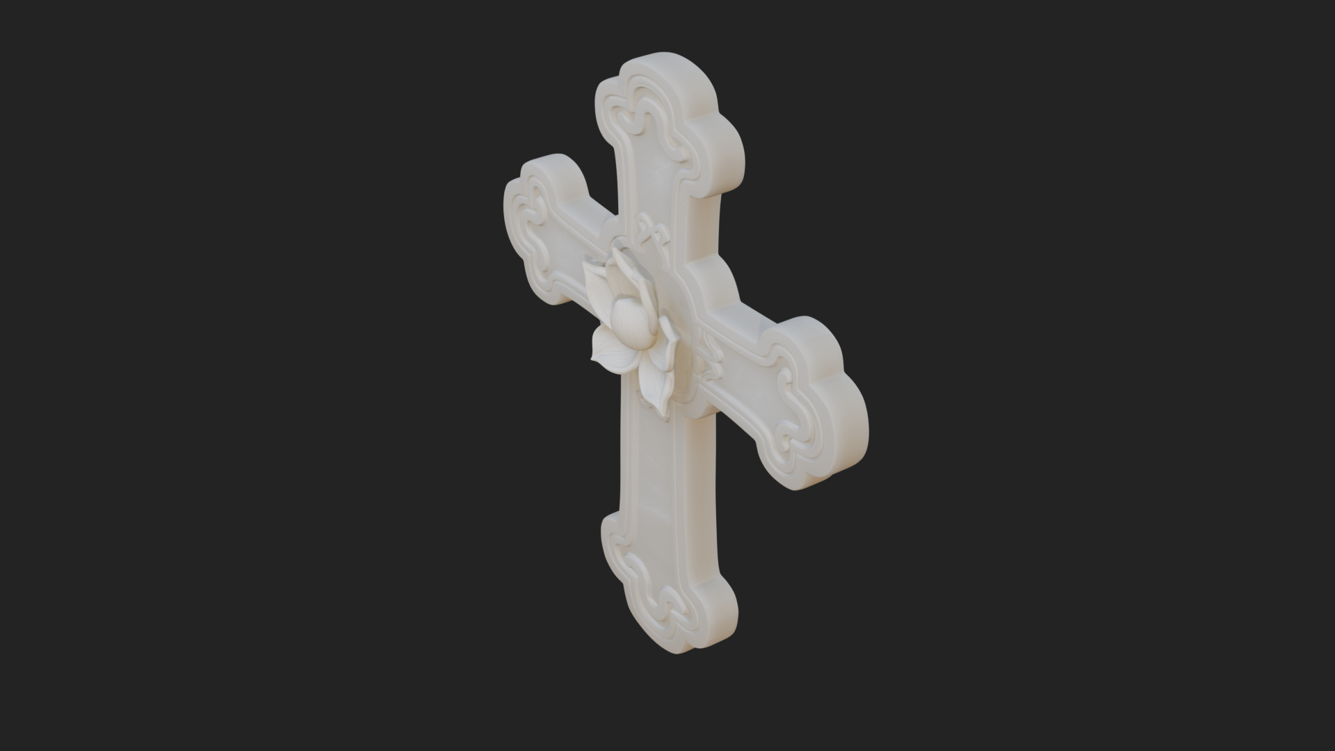 Carved Relief Wall Cross Design 260 3D Print Model 3D Model