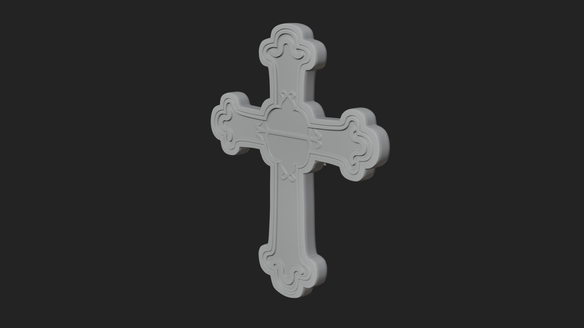 Carved Relief Wall Cross Design 260 3D Print Model 3D Model
