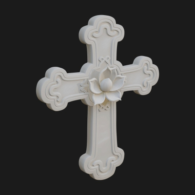 Carved Relief Wall Cross Design 260 3D Print Model