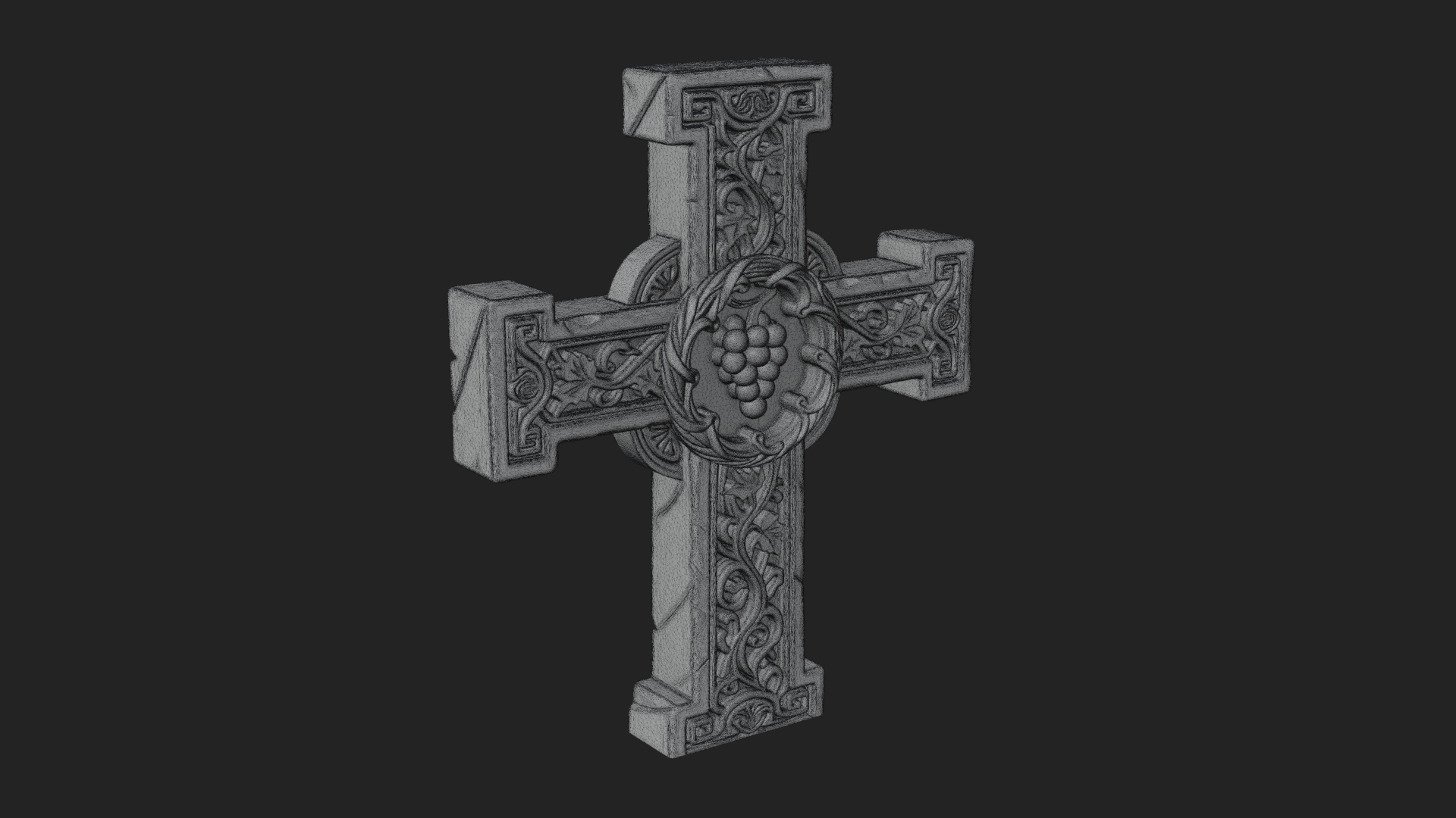 Carved Relief Wall Cross Design 261 3D Print Model 3D Model