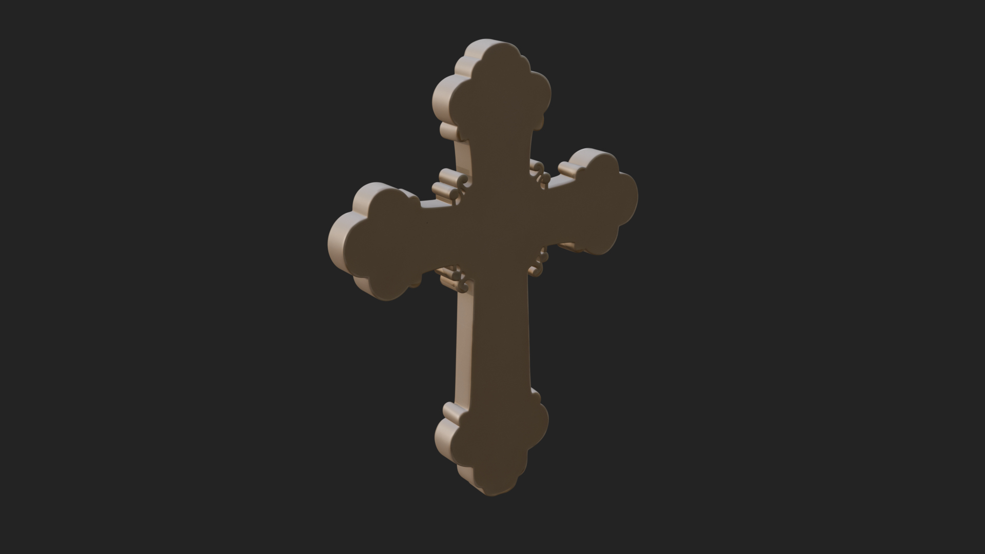Carved Relief Wall Cross Design 262 3D Print Model 3D Model