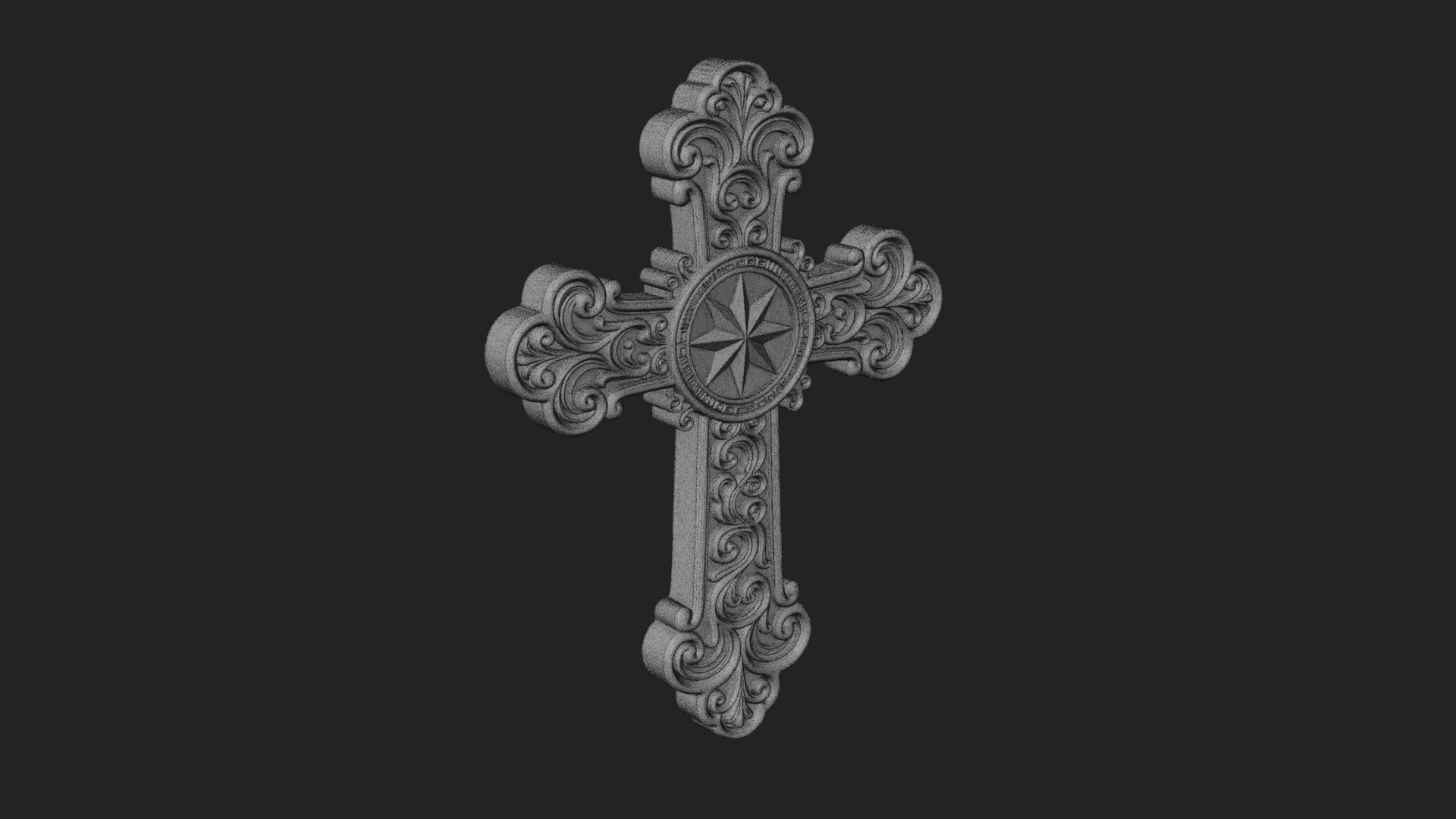 Carved Relief Wall Cross Design 262 3D Print Model 3D Model