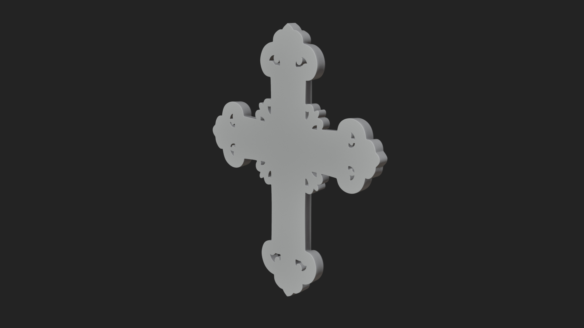 Carved Relief Wall Cross Design 265 3D Print Model 3D Model