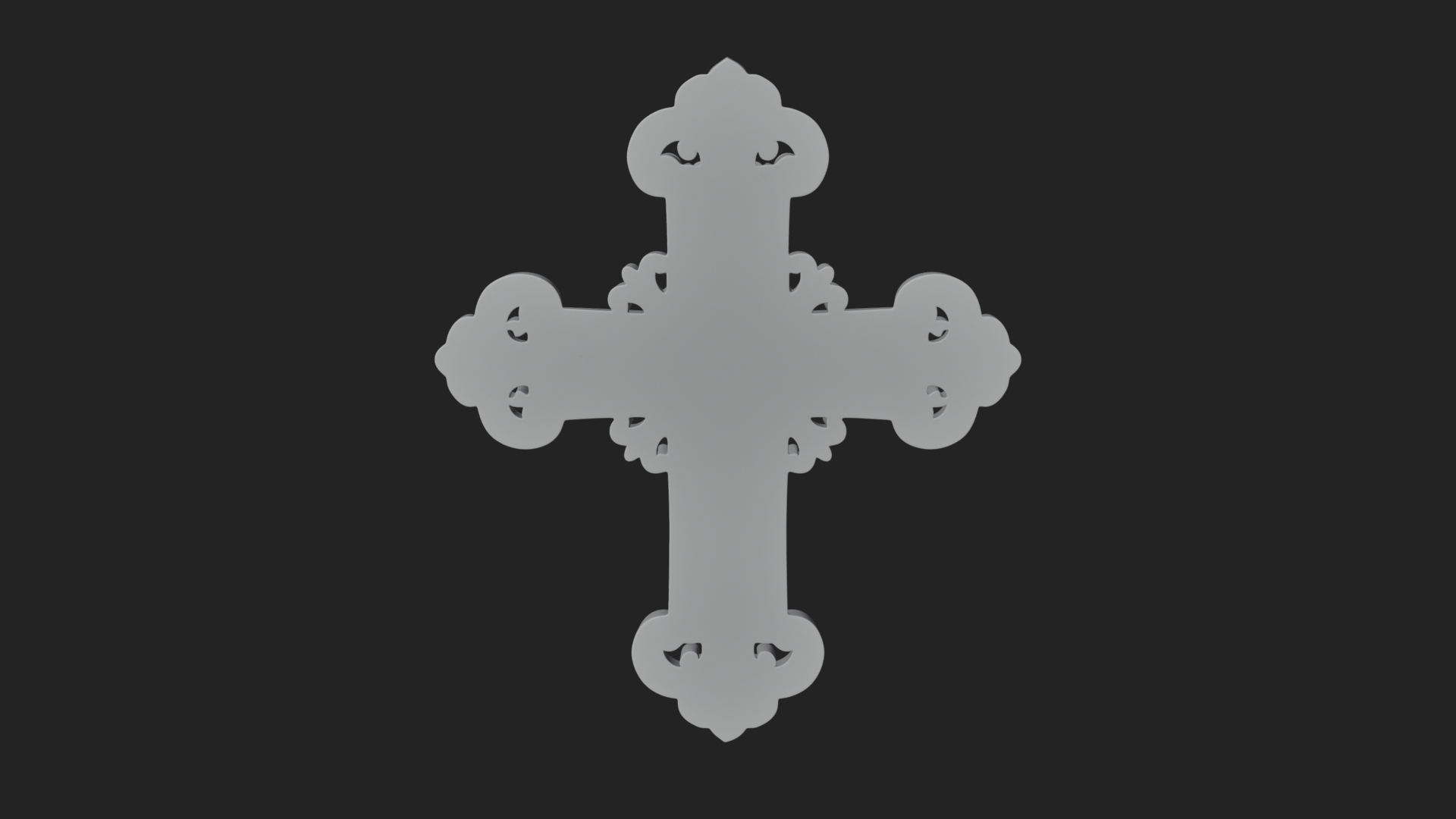 Carved Relief Wall Cross Design 265 3D Print Model 3D Model