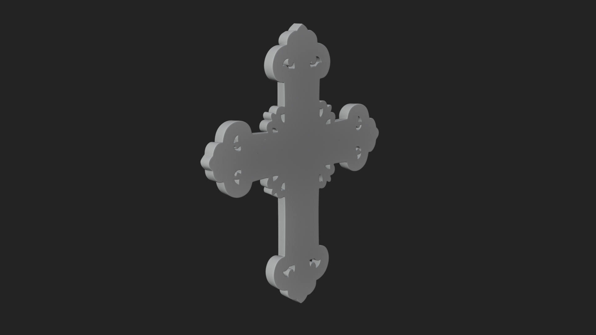 Carved Relief Wall Cross Design 265 3D Print Model 3D Model