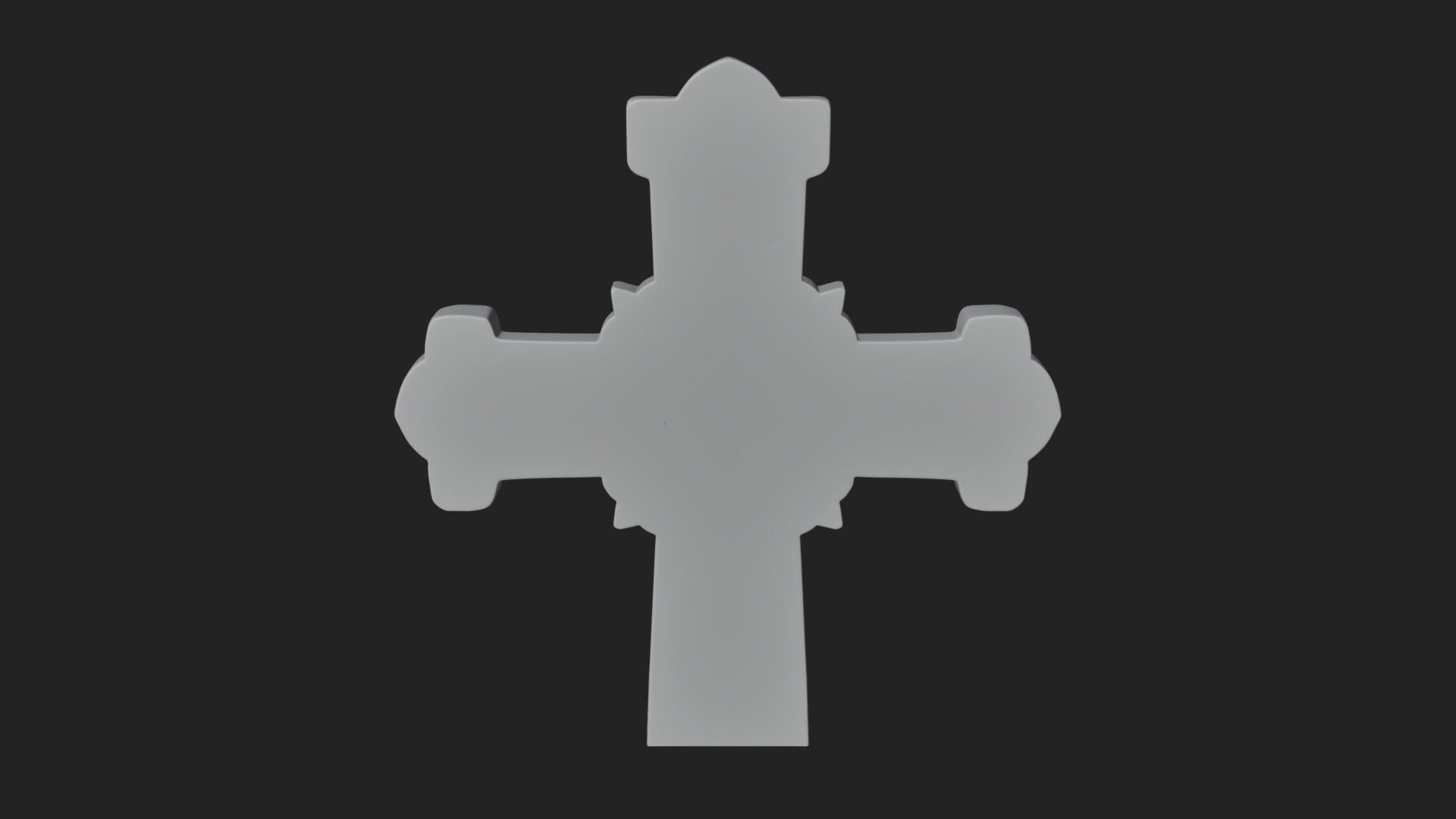 Carved Relief Wall Cross Design 266 3D Print Model 3D Model