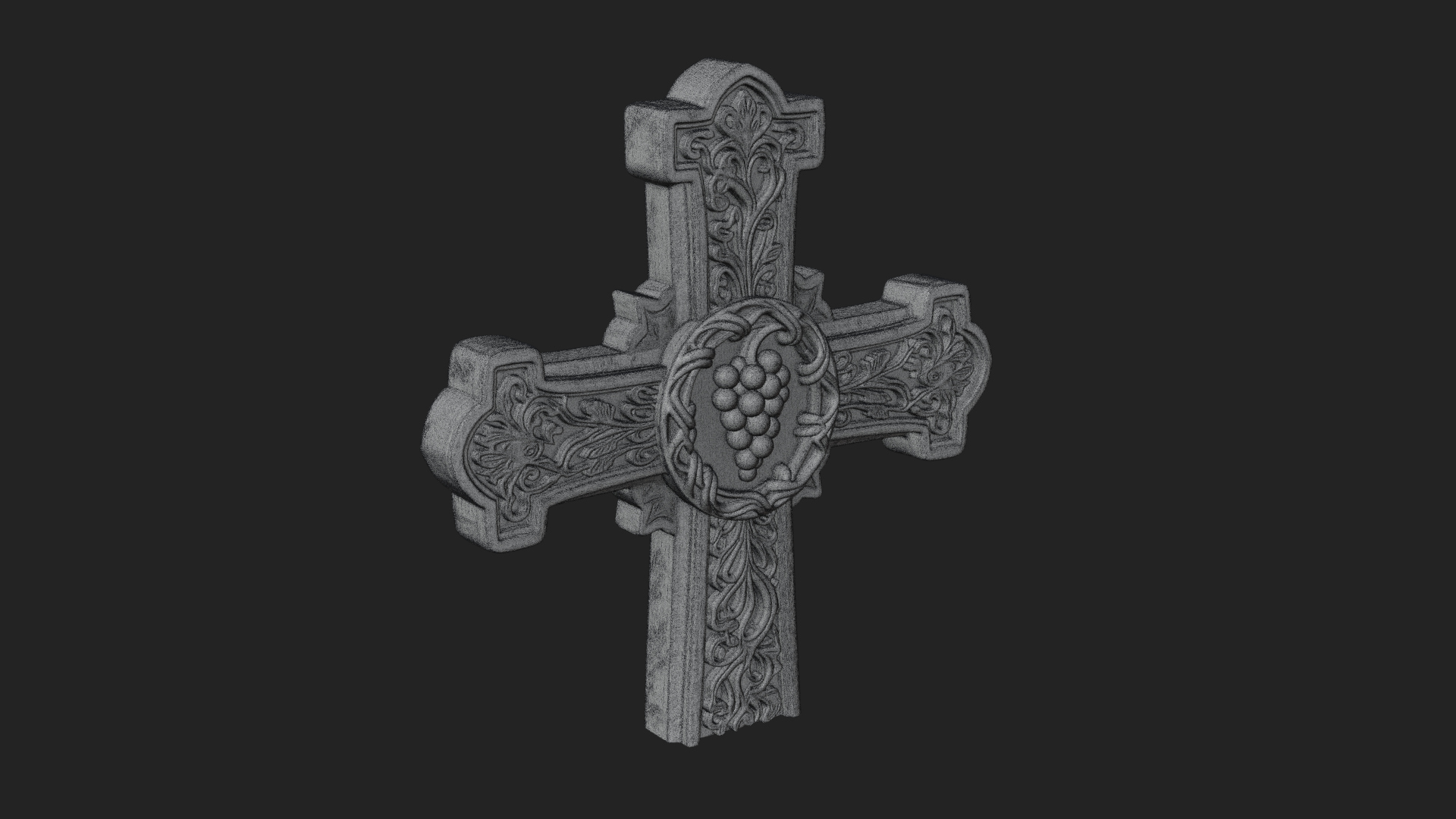Carved Relief Wall Cross Design 266 3D Print Model 3D Model