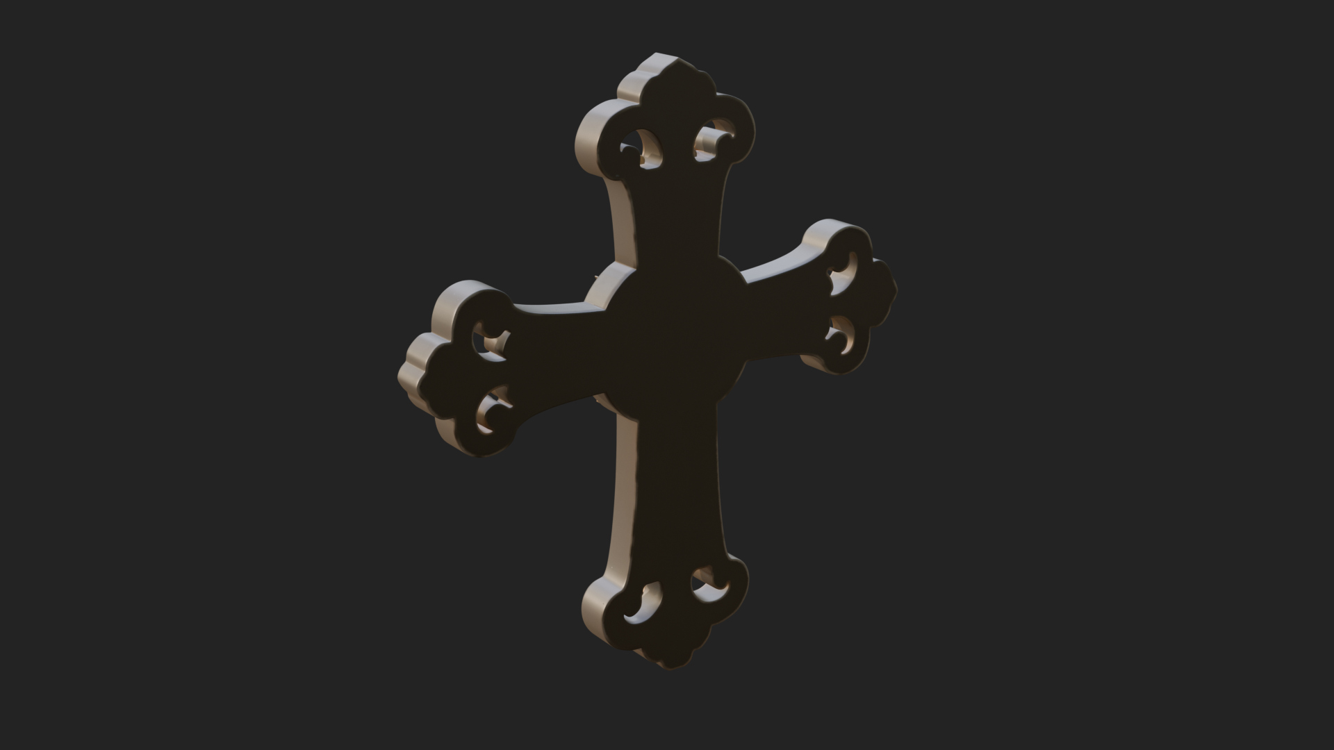 Carved Relief Wall Cross Design 270 3D Print Model 3D Model