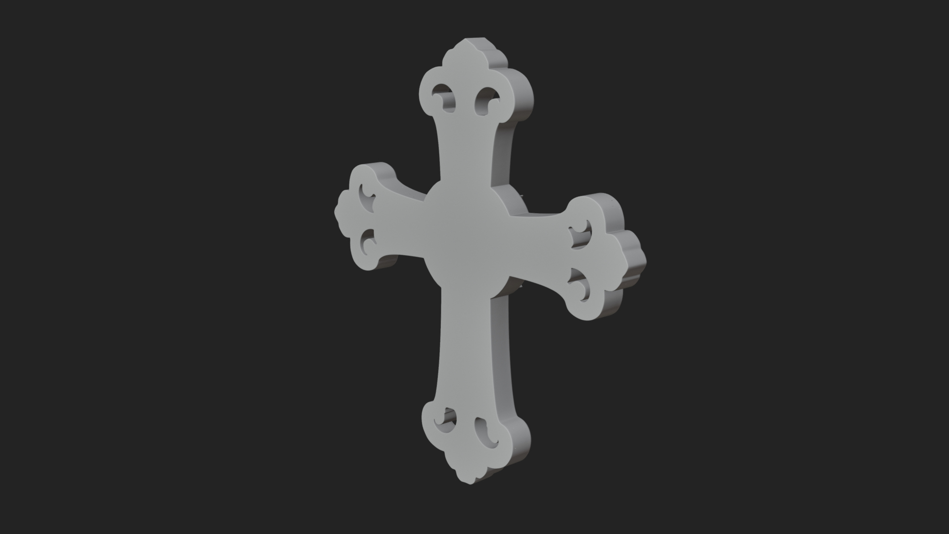 Carved Relief Wall Cross Design 270 3D Print Model 3D Model
