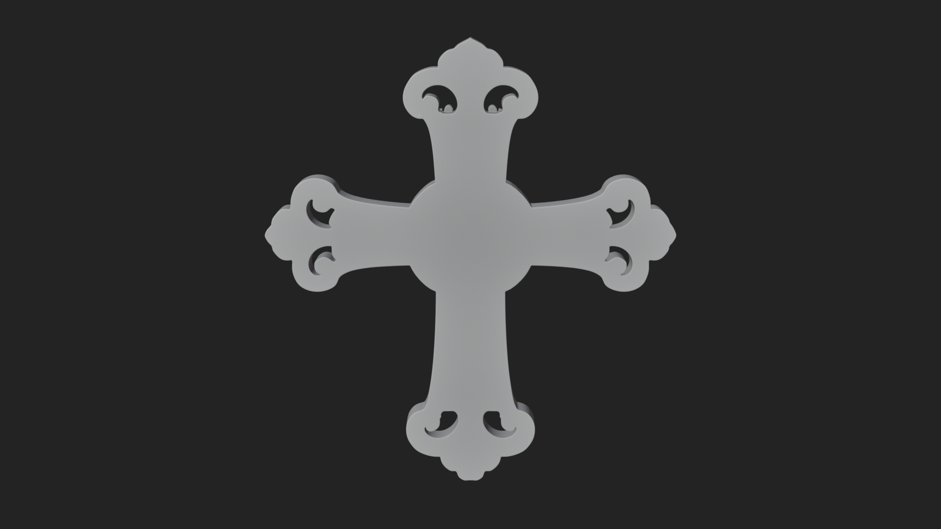 Carved Relief Wall Cross Design 270 3D Print Model 3D Model