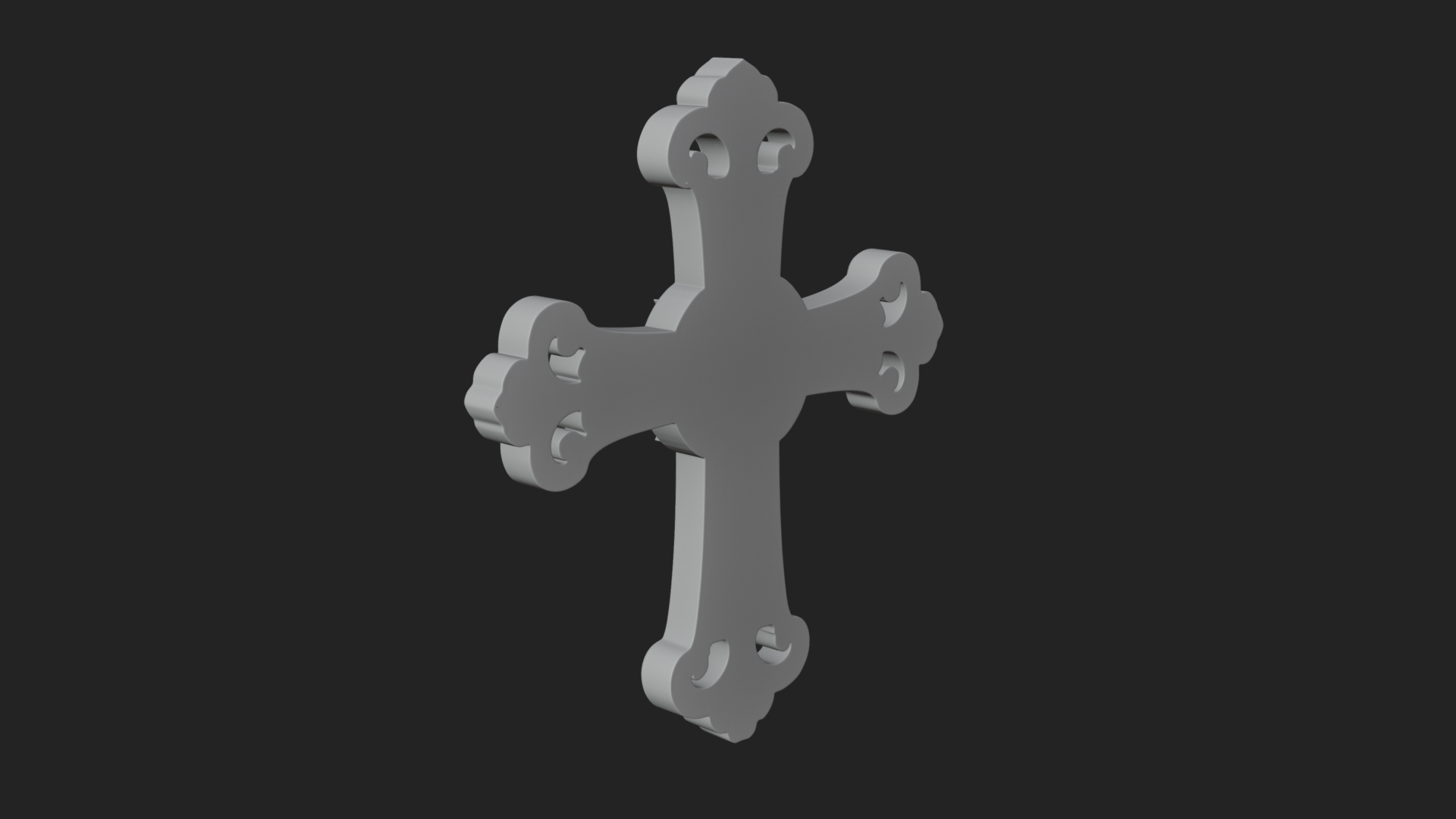 Carved Relief Wall Cross Design 270 3D Print Model 3D Model