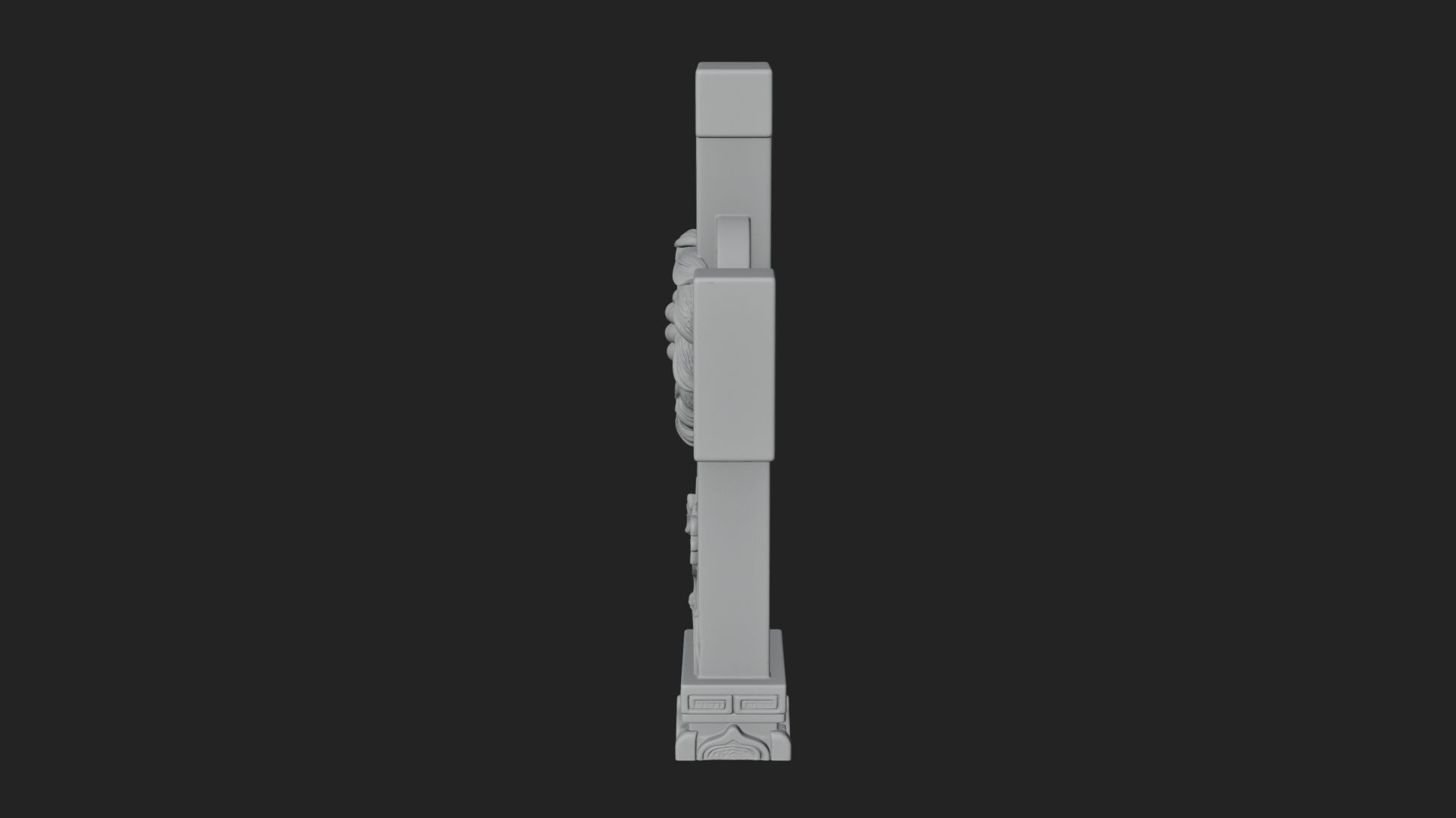 Carved Relief Wall Cross Design 271 3D Print Model 3D Model