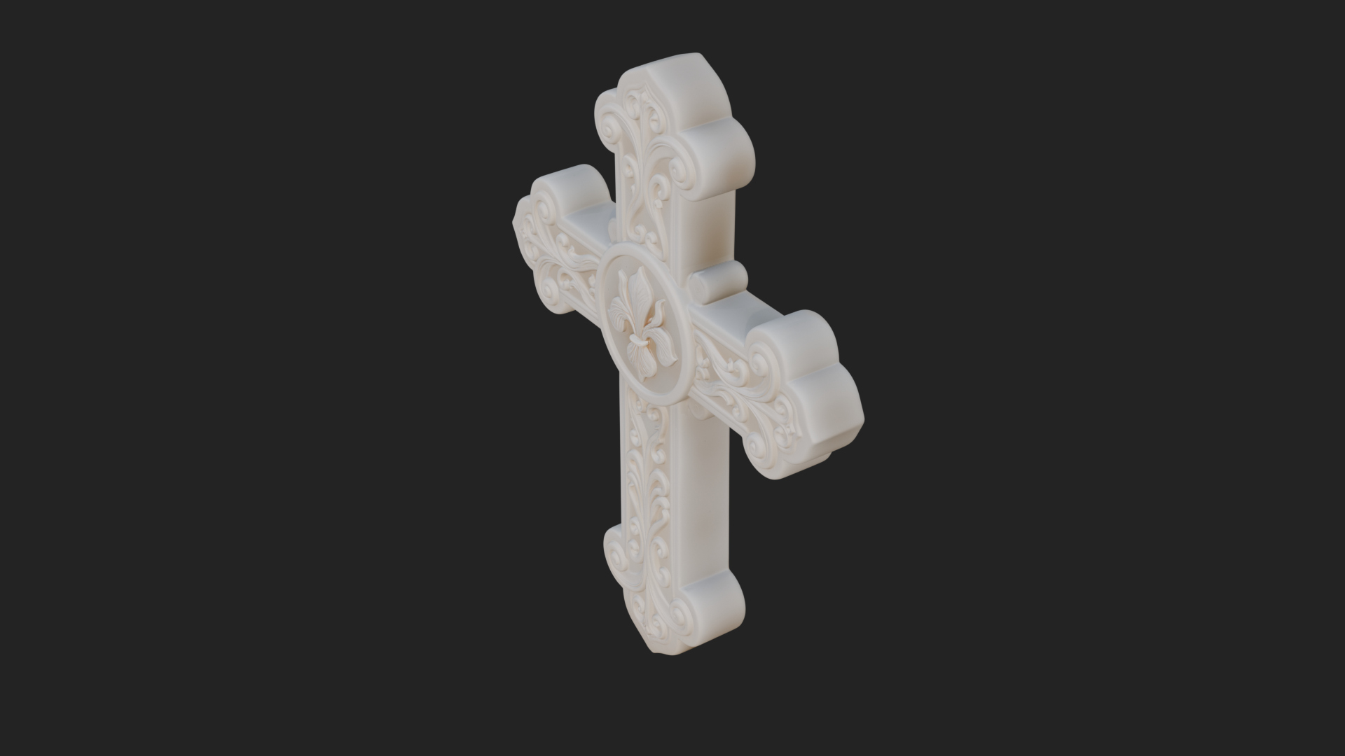 Carved Relief Wall Cross Design 273 3D Print Model 3D Model
