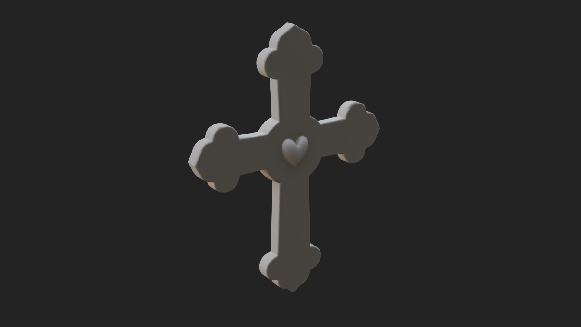 Carved Relief Wall Cross Design 274 3D Print Model 3D Model