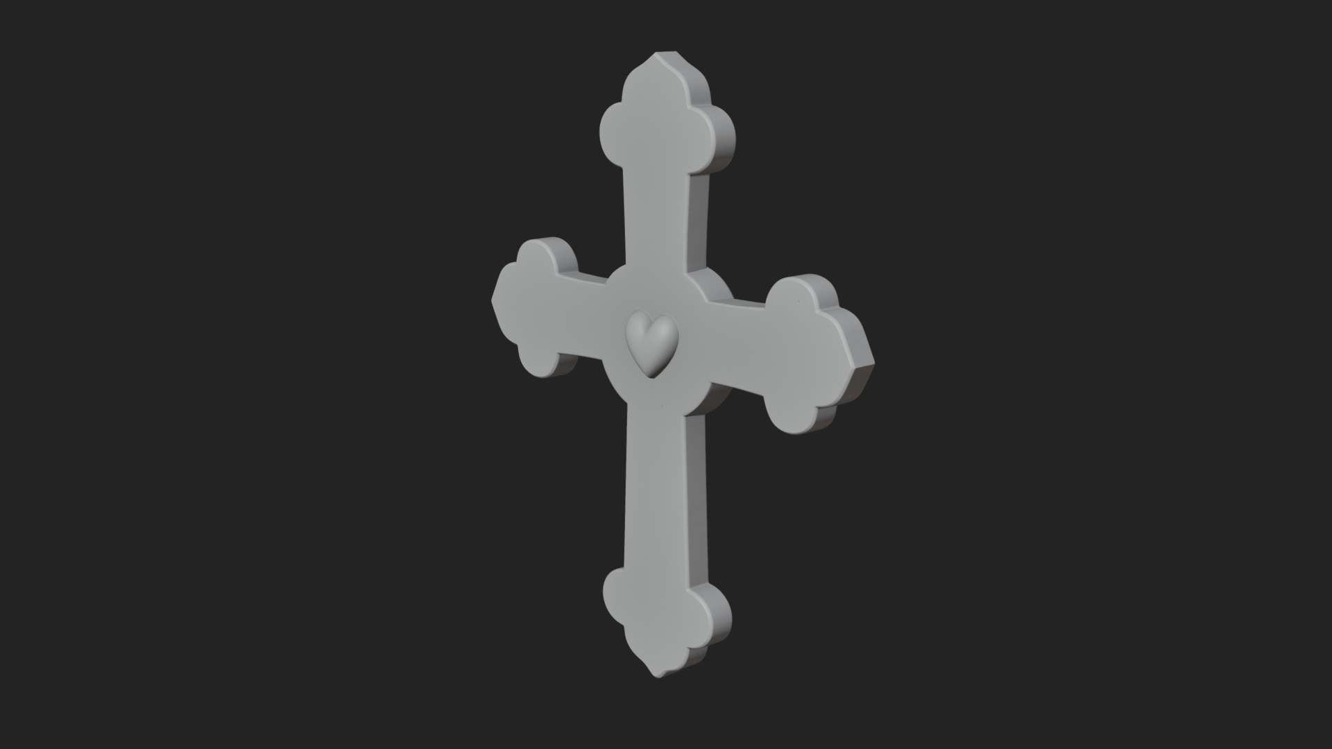 Carved Relief Wall Cross Design 274 3D Print Model 3D Model