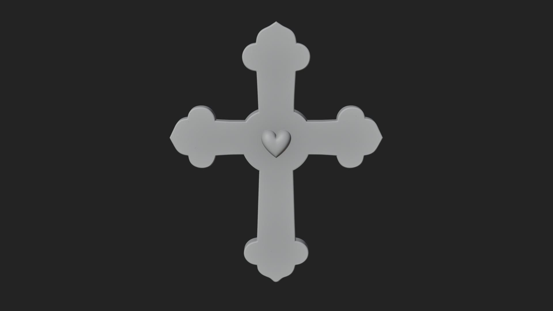 Carved Relief Wall Cross Design 274 3D Print Model 3D Model