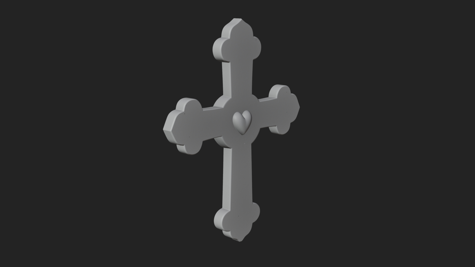 Carved Relief Wall Cross Design 274 3D Print Model 3D Model