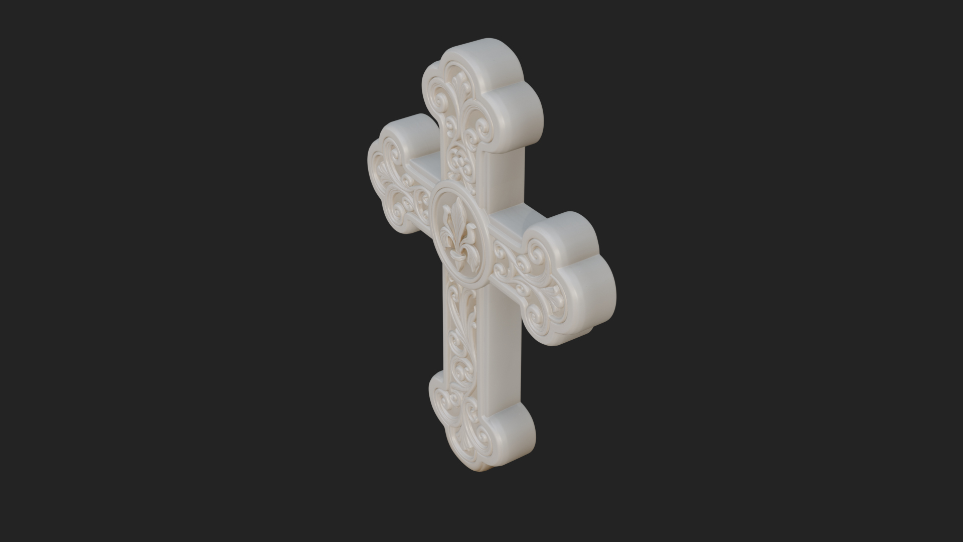 Carved Relief Wall Cross Design 277 3D Print Model 3D Model