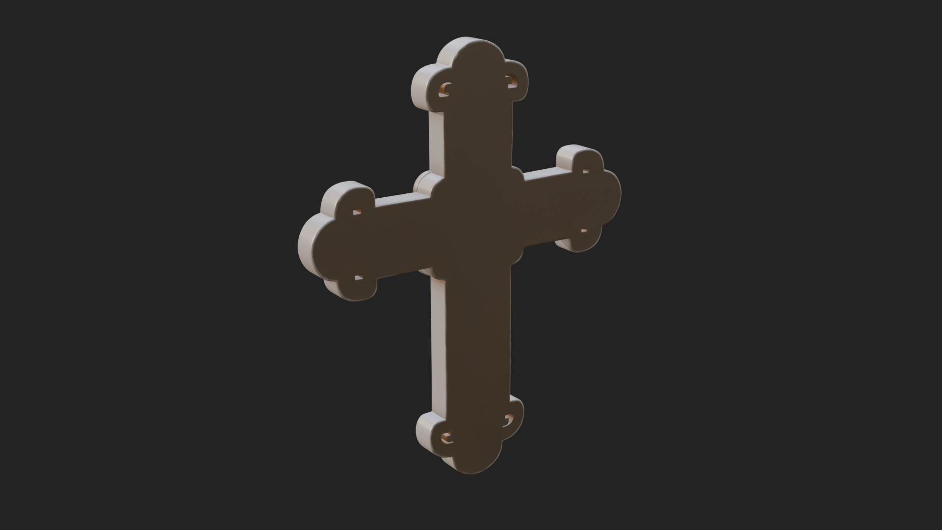 Carved Relief Wall Cross Design 28 3D Print Model 3D Model