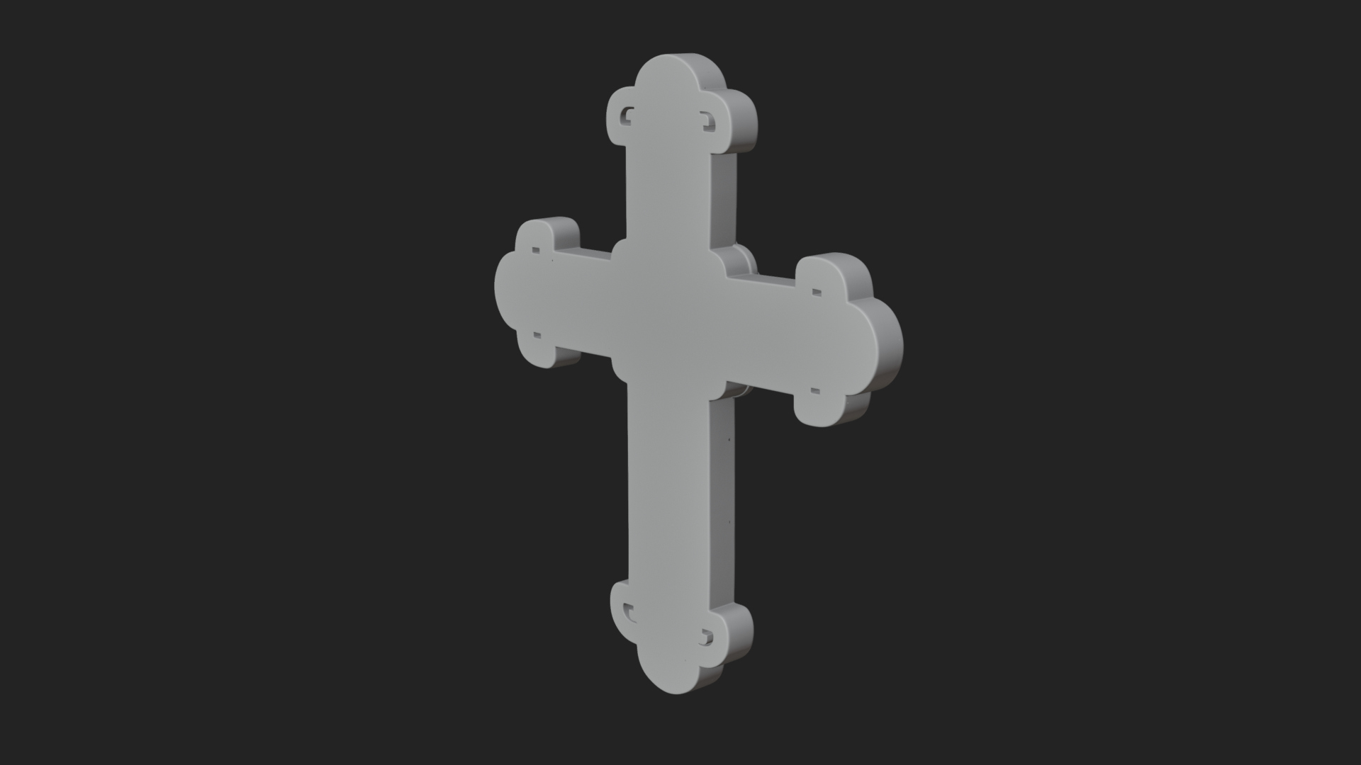 Carved Relief Wall Cross Design 28 3D Print Model 3D Model