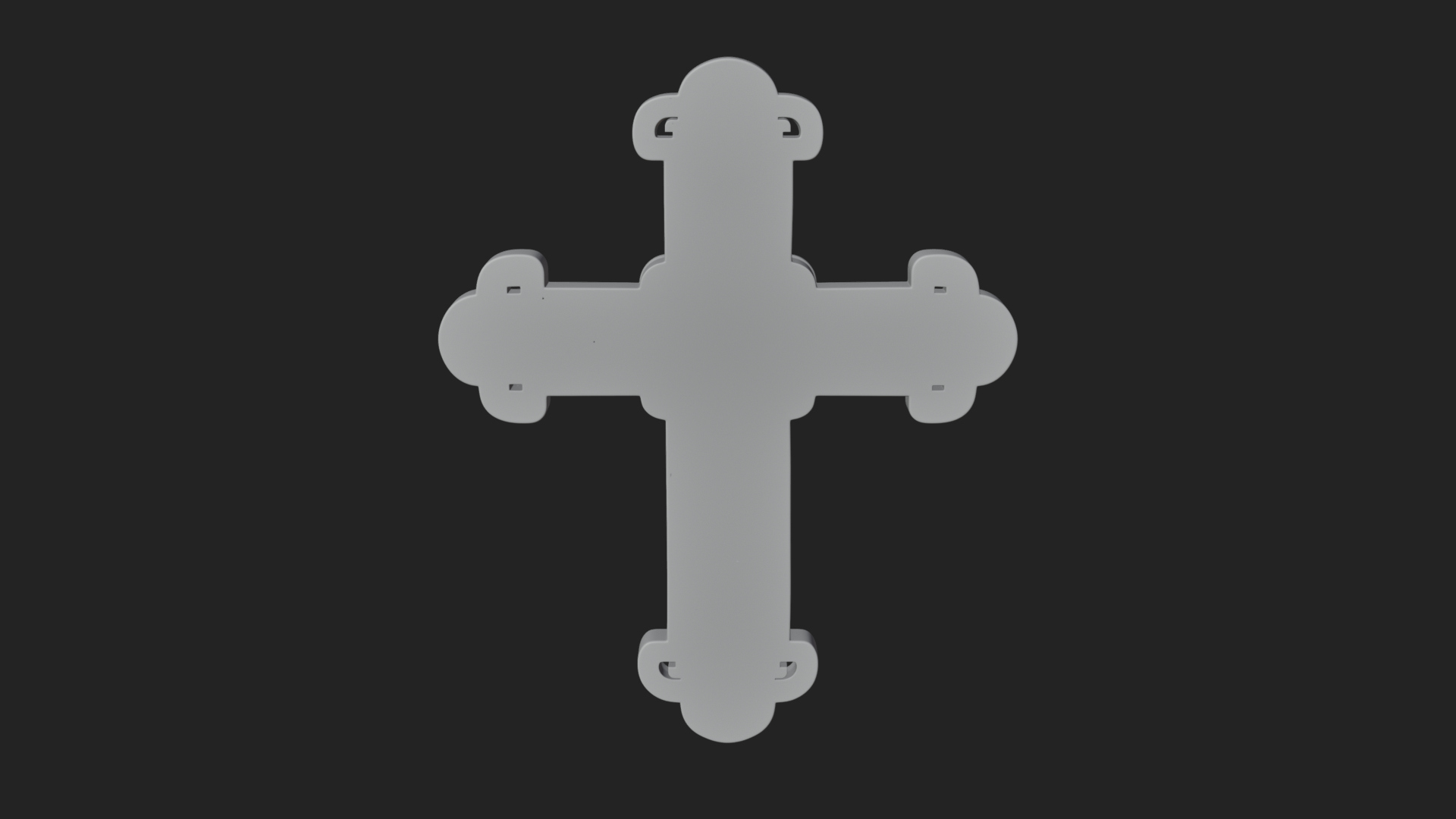 Carved Relief Wall Cross Design 28 3D Print Model 3D Model