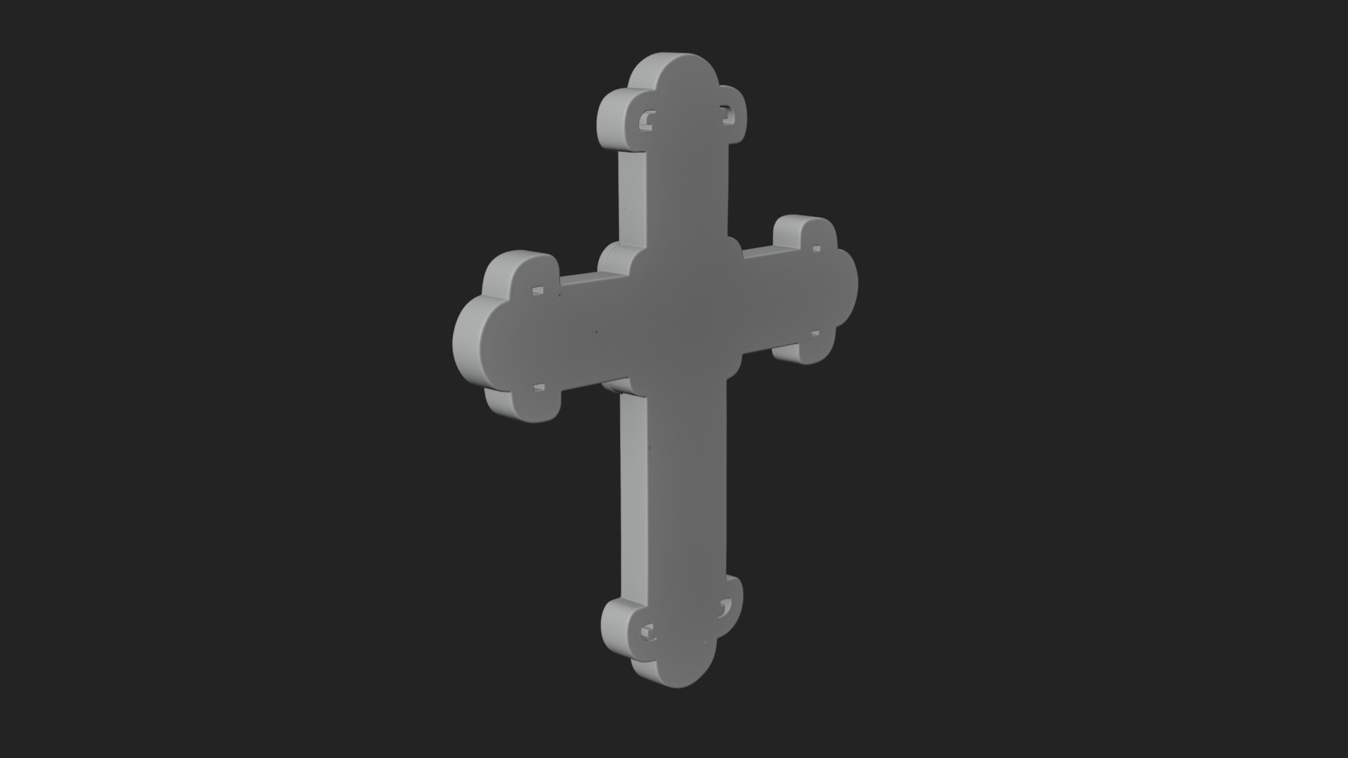 Carved Relief Wall Cross Design 28 3D Print Model 3D Model