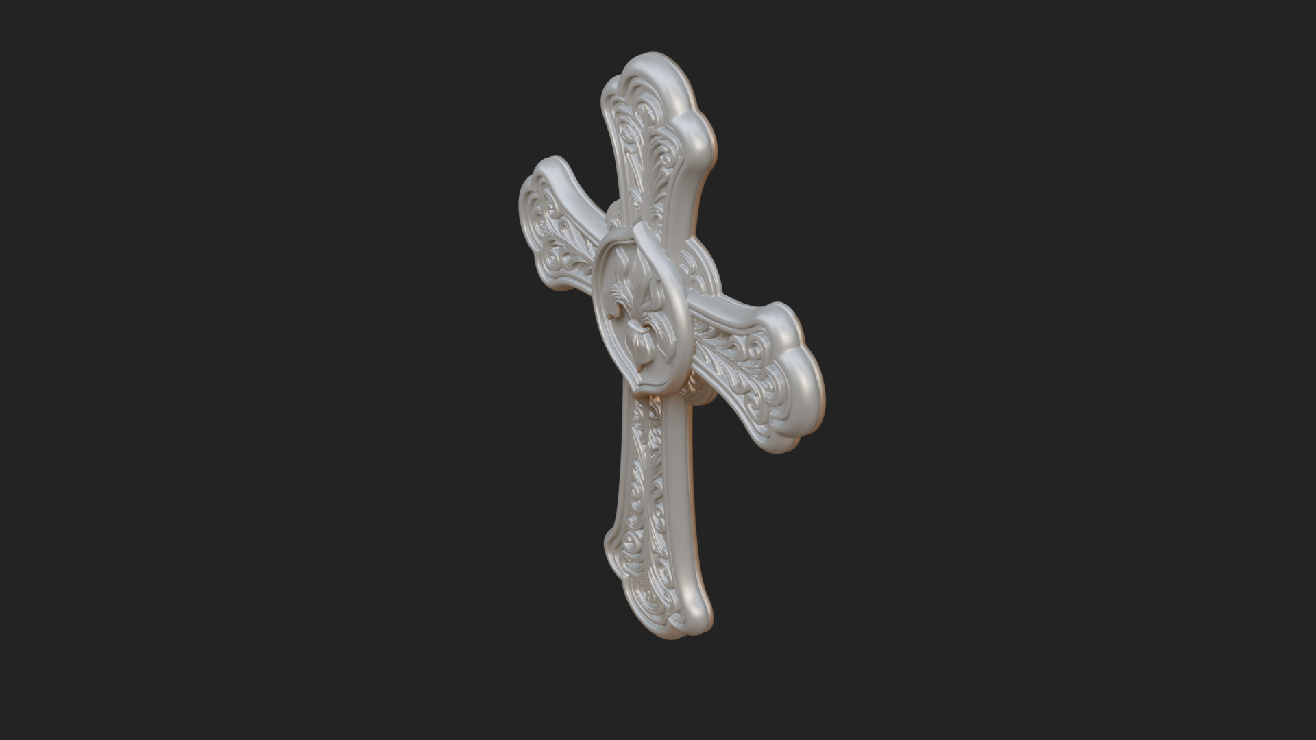 Carved Relief Wall Cross Design 281 3D Print Model 3D Model