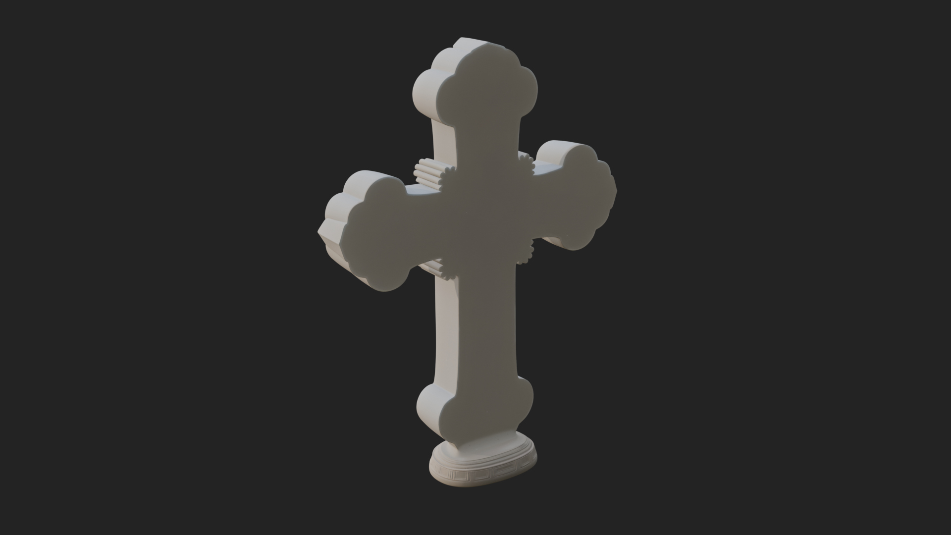 Carved Relief Wall Cross Design 282 3D Print Model 3D Model