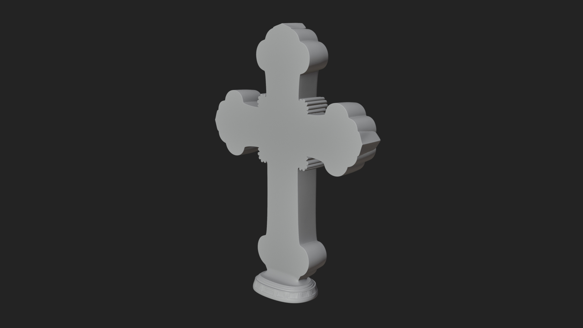Carved Relief Wall Cross Design 282 3D Print Model 3D Model