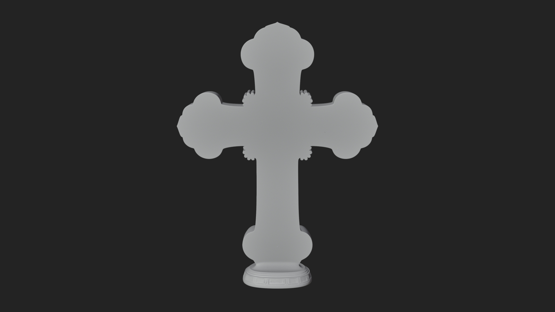 Carved Relief Wall Cross Design 282 3D Print Model 3D Model