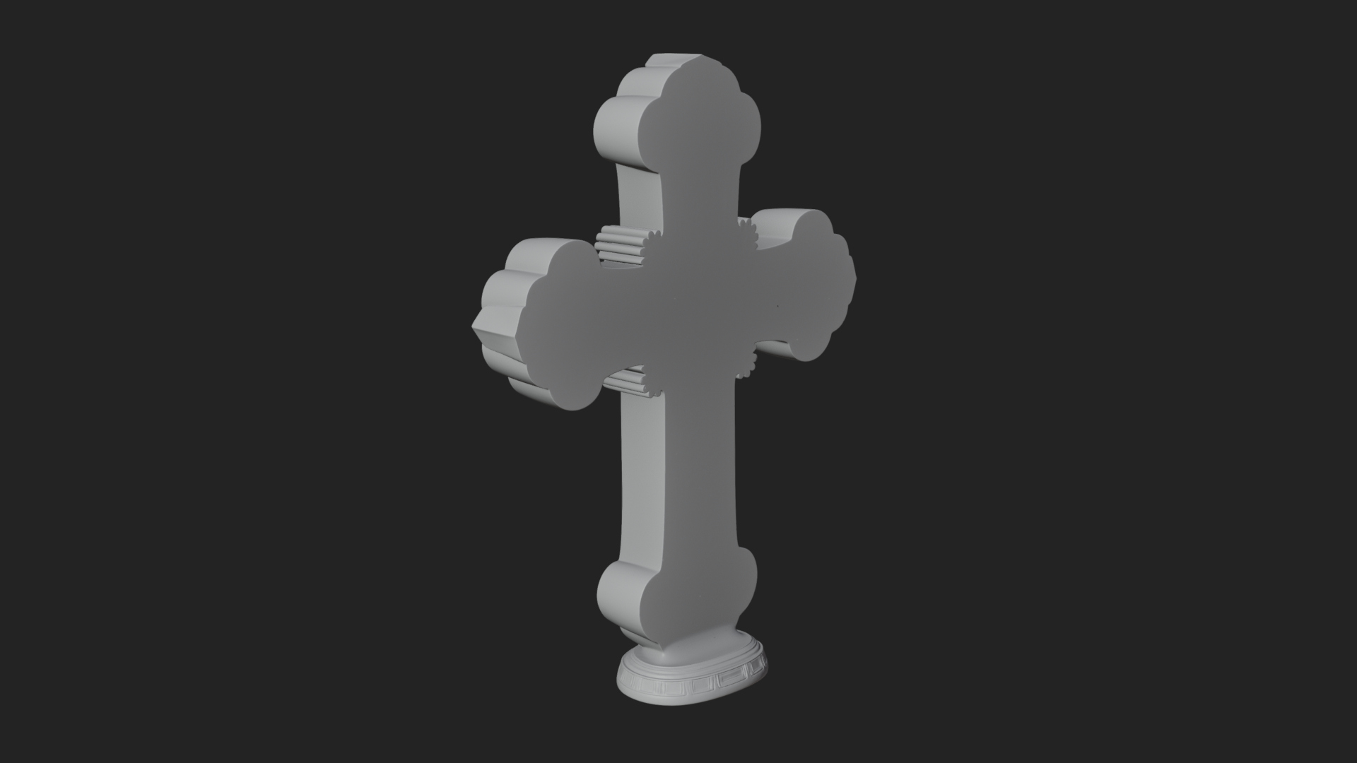Carved Relief Wall Cross Design 282 3D Print Model 3D Model