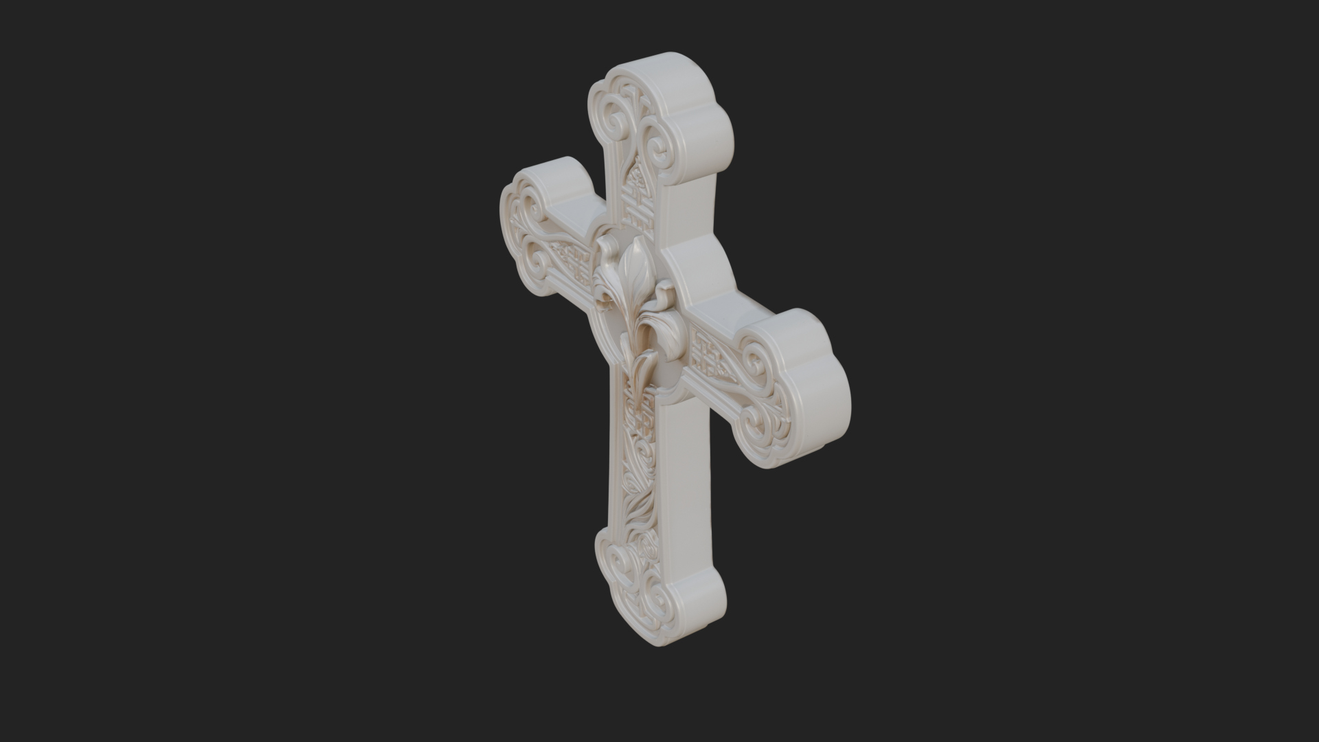 Carved Relief Wall Cross Design 284 3D Print Model 3D Model