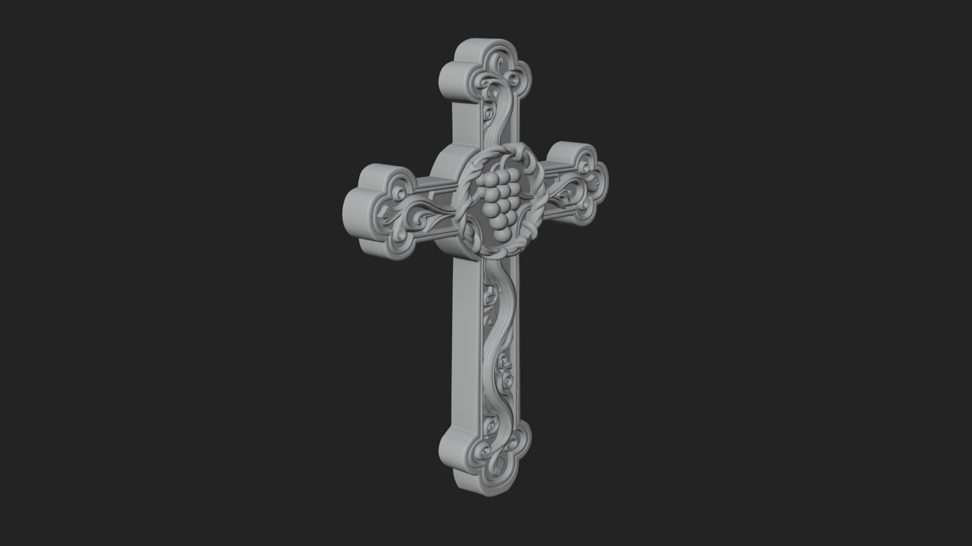 Carved Relief Wall Cross Design 285 3D Print Model 3D Model