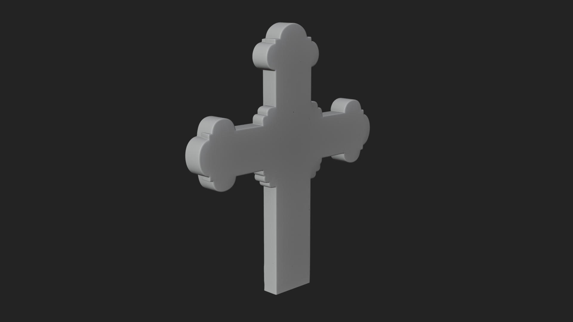 Carved Relief Wall Cross Design 286 3D Print Model 3D Model