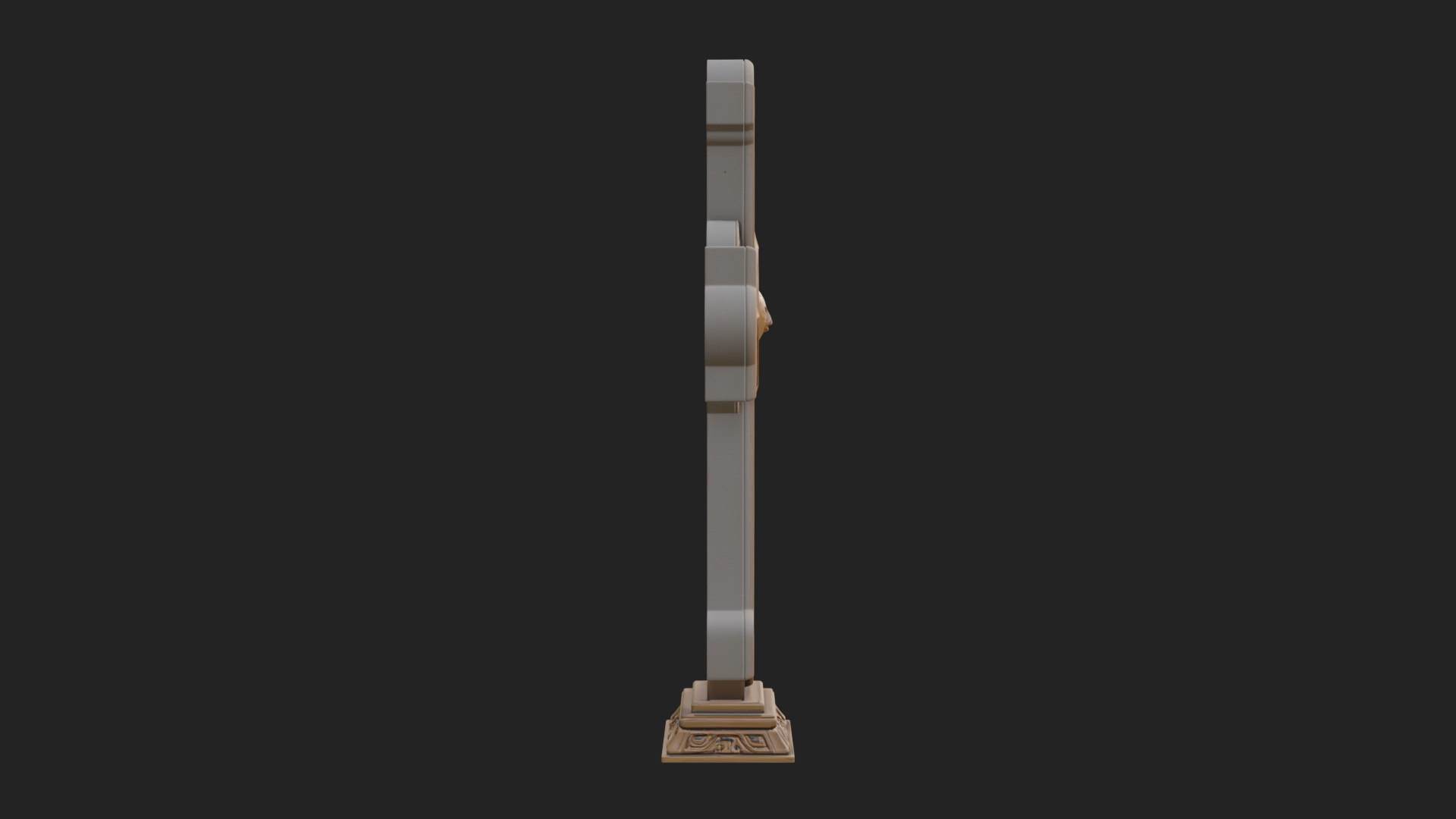 Carved Relief Wall Cross Design 287 3D Print Model 3D Model