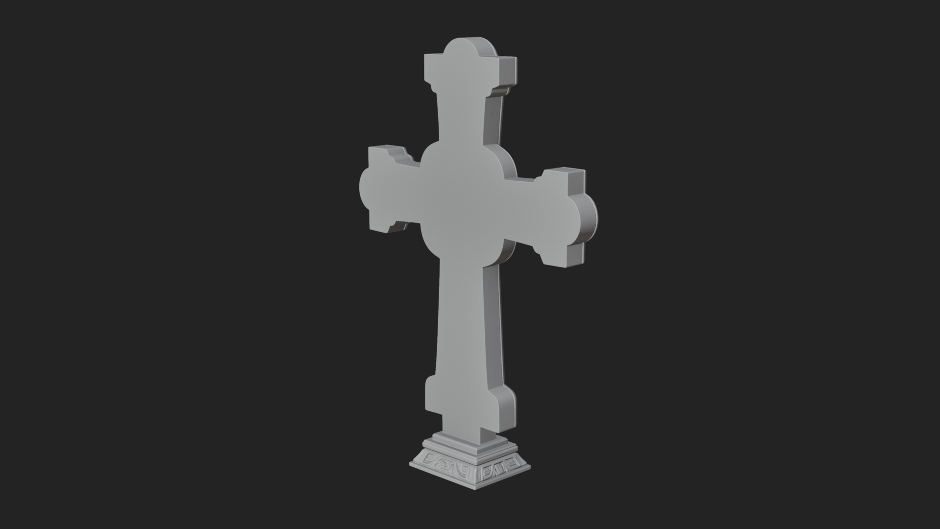 Carved Relief Wall Cross Design 287 3D Print Model 3D Model