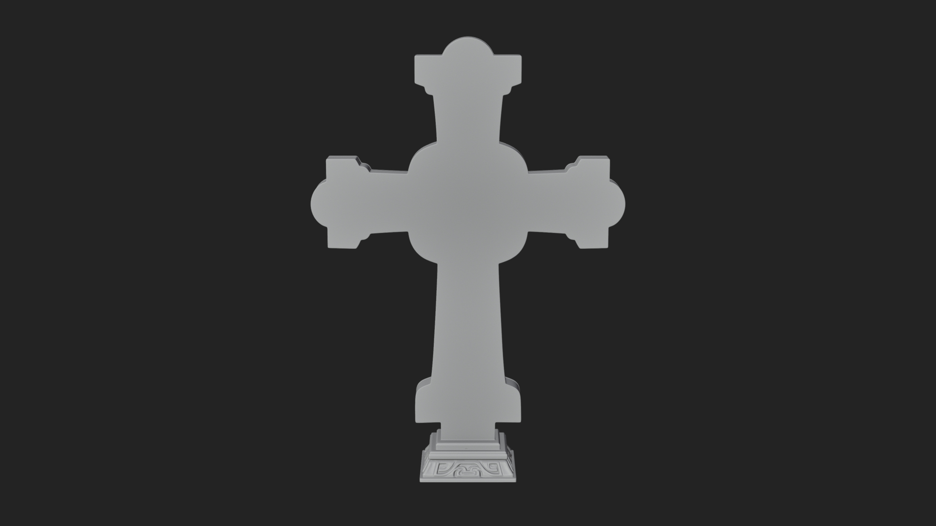 Carved Relief Wall Cross Design 287 3D Print Model 3D Model