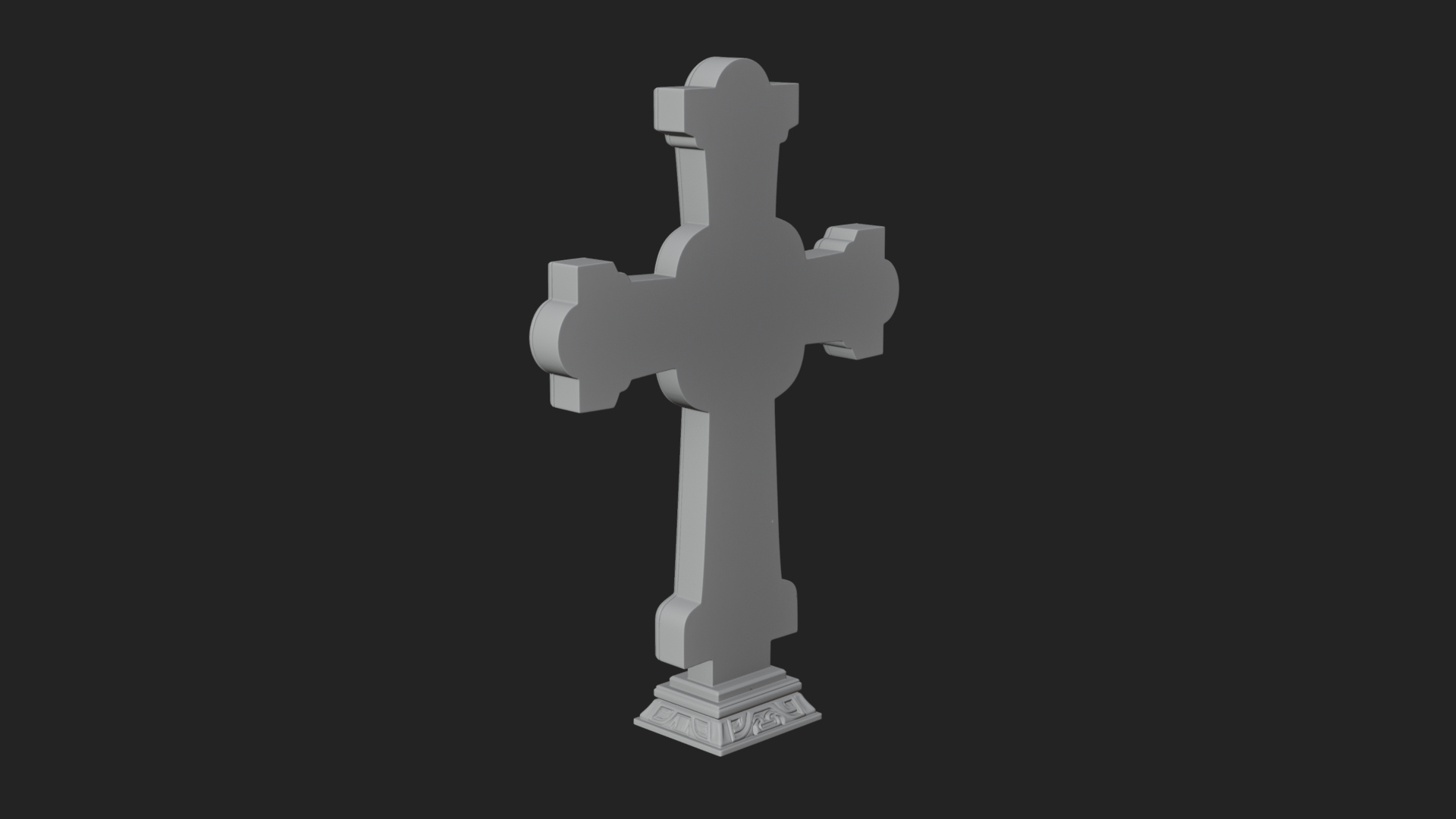 Carved Relief Wall Cross Design 287 3D Print Model 3D Model