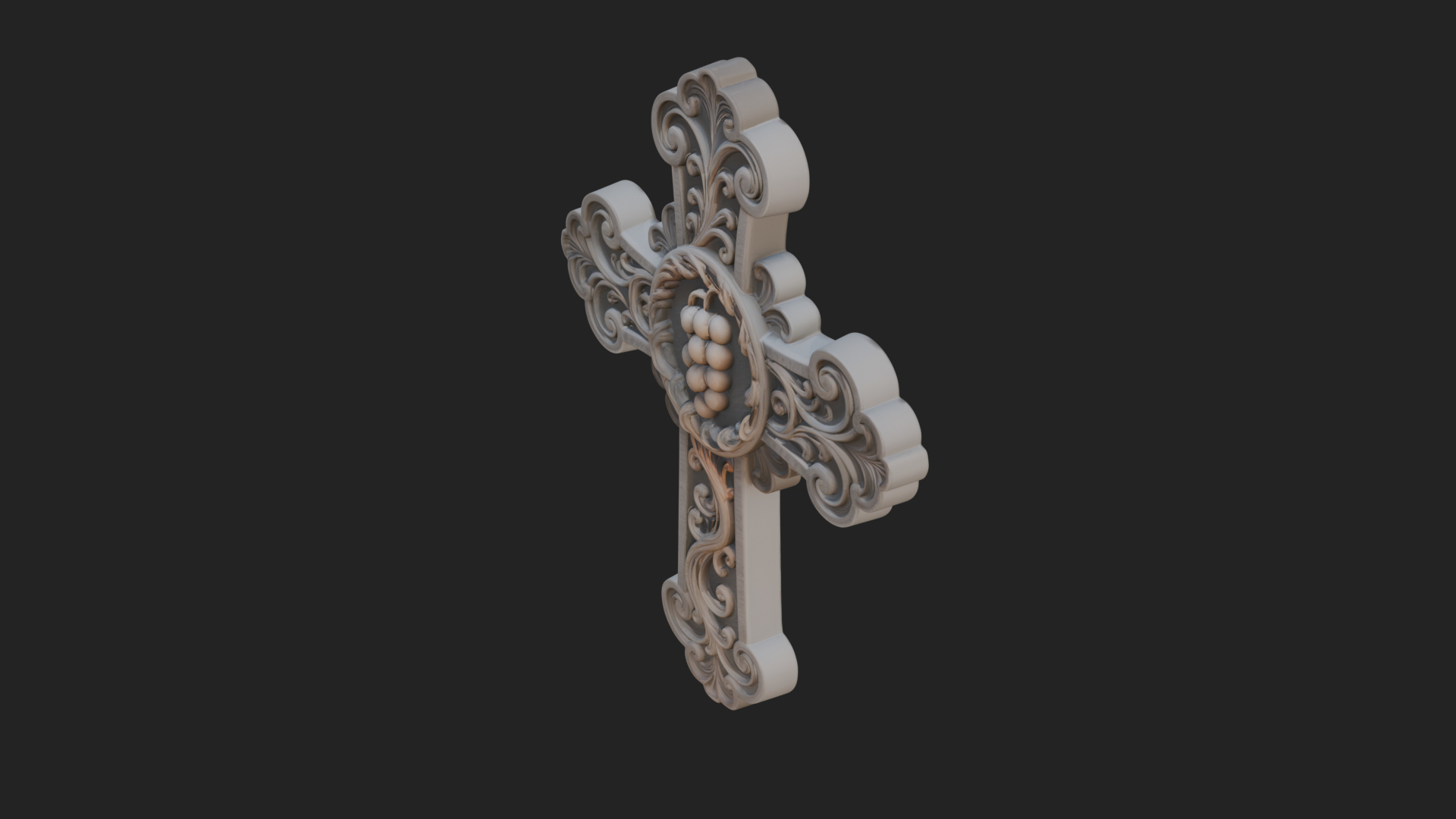 Carved Relief Wall Cross Design 288 3D Print Model 3D Model
