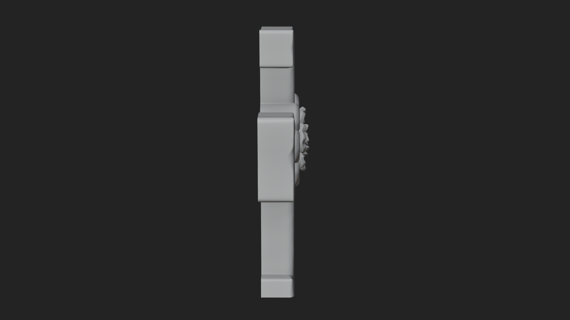 Carved Relief Wall Cross Design 29 3D Print Model 3D Model