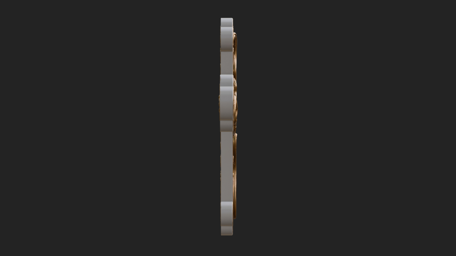 Carved Relief Wall Cross Design 290 3D Print Model 3D Model