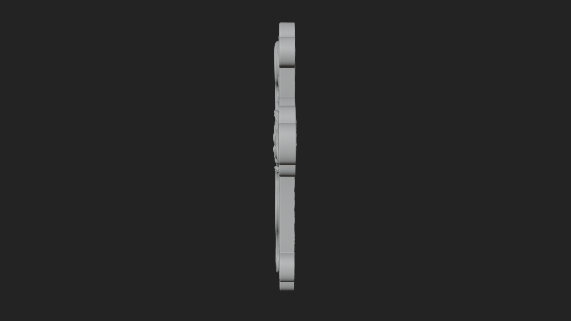 Carved Relief Wall Cross Design 290 3D Print Model 3D Model