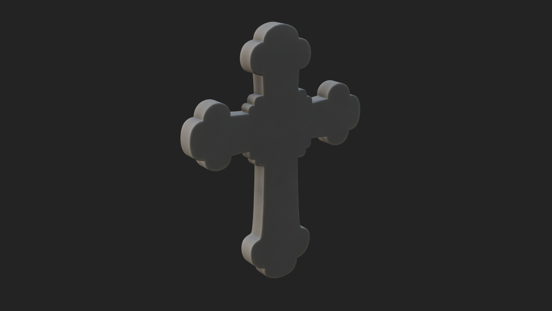 Carved Relief Wall Cross Design 293 3D Print Model 3D Model